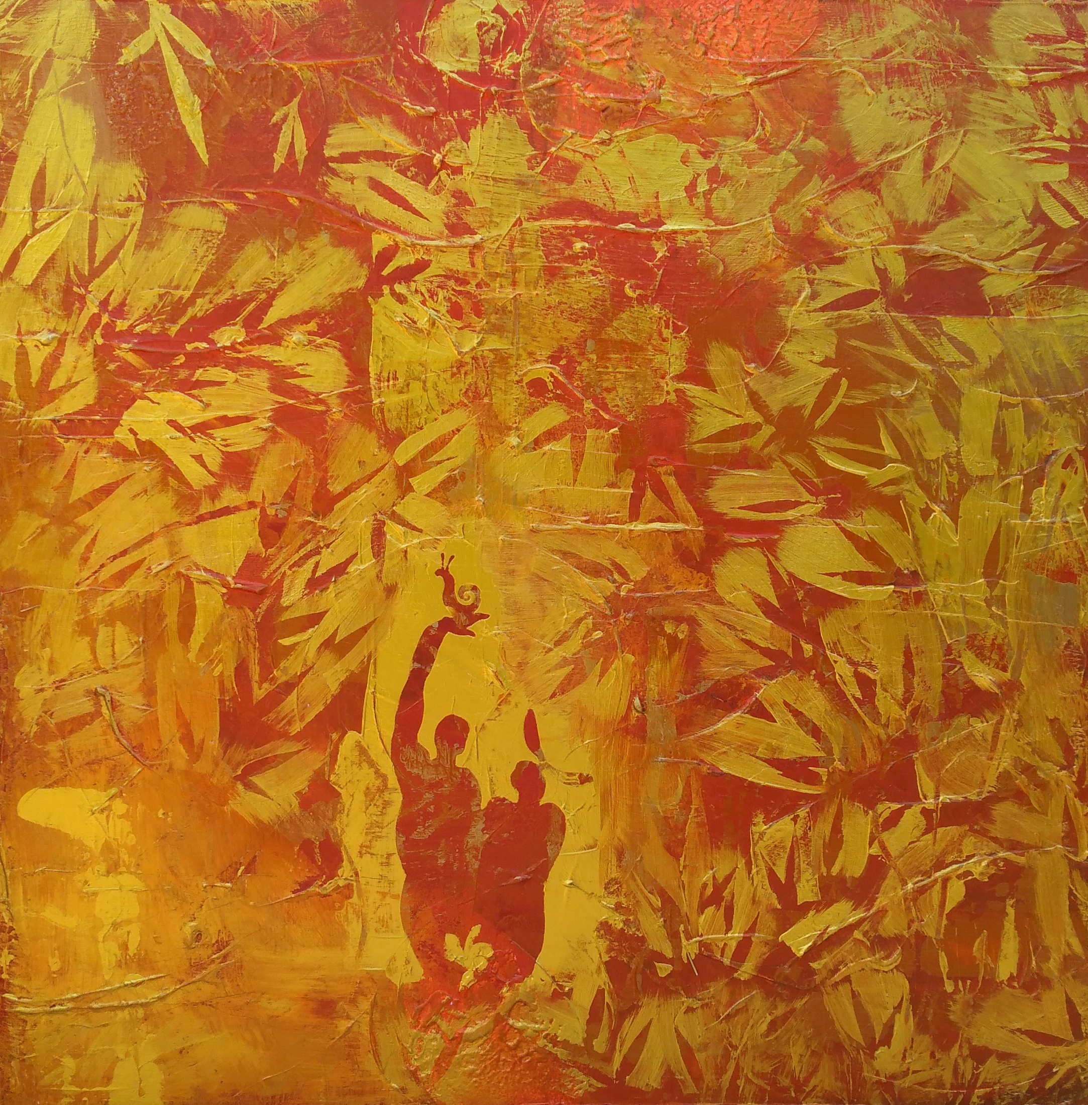 « The bamboo forest – La bambouseraie » - Acrylic – 36 x 36 (91 x 91 cm) 