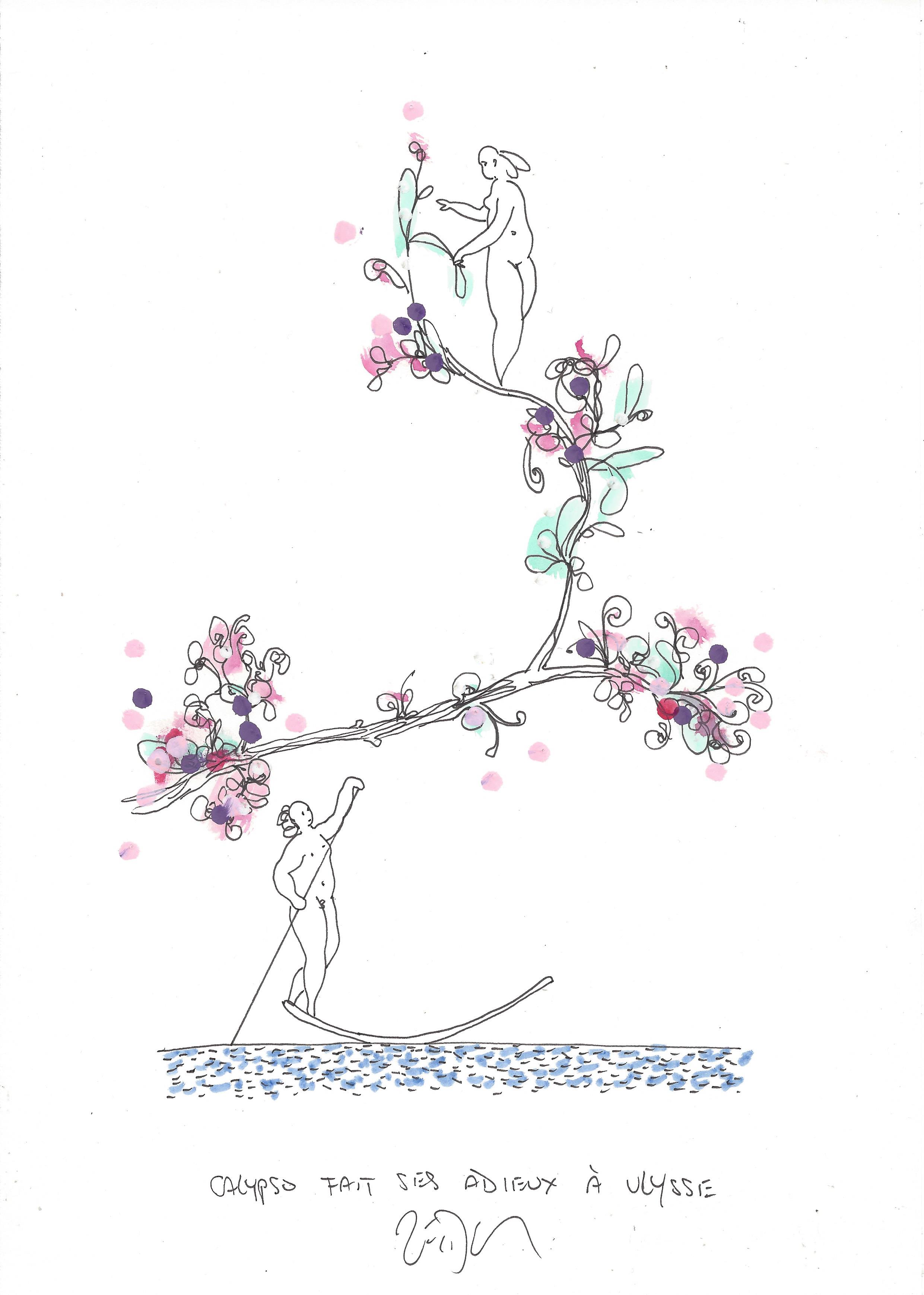« Calypso bids Ulysses farewell – Calypso fait ses adieux à Ulysse »
