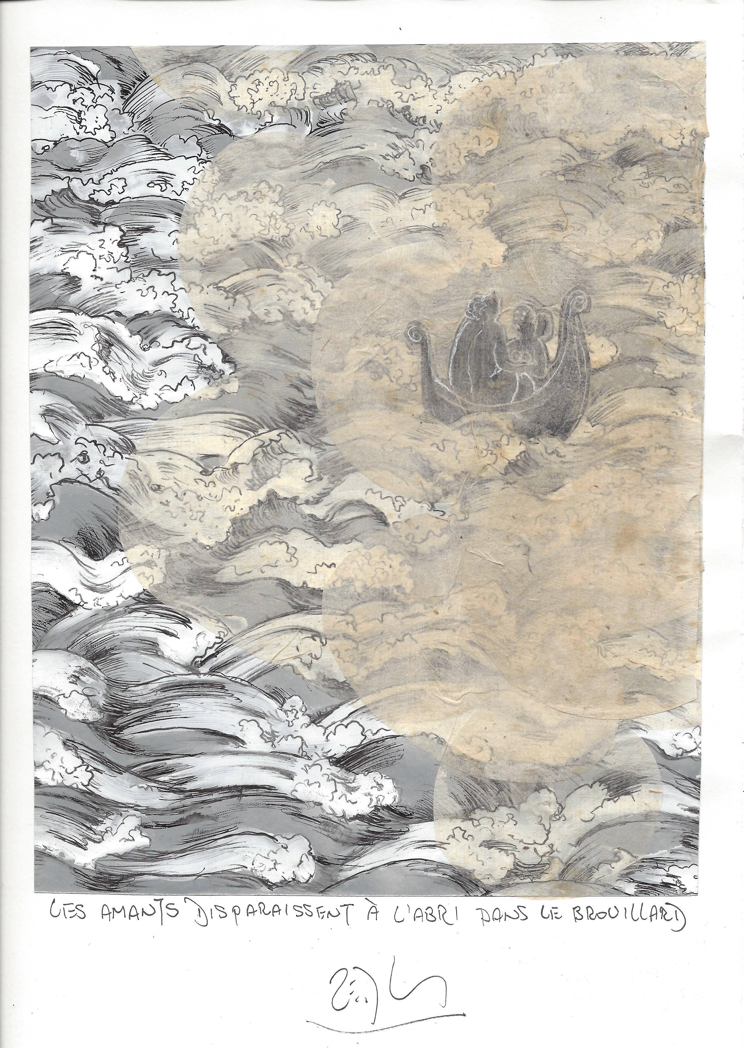 « The lovers vanish into the sheltering fog – Les amants disparaissent à l’abri dans le brouillard »