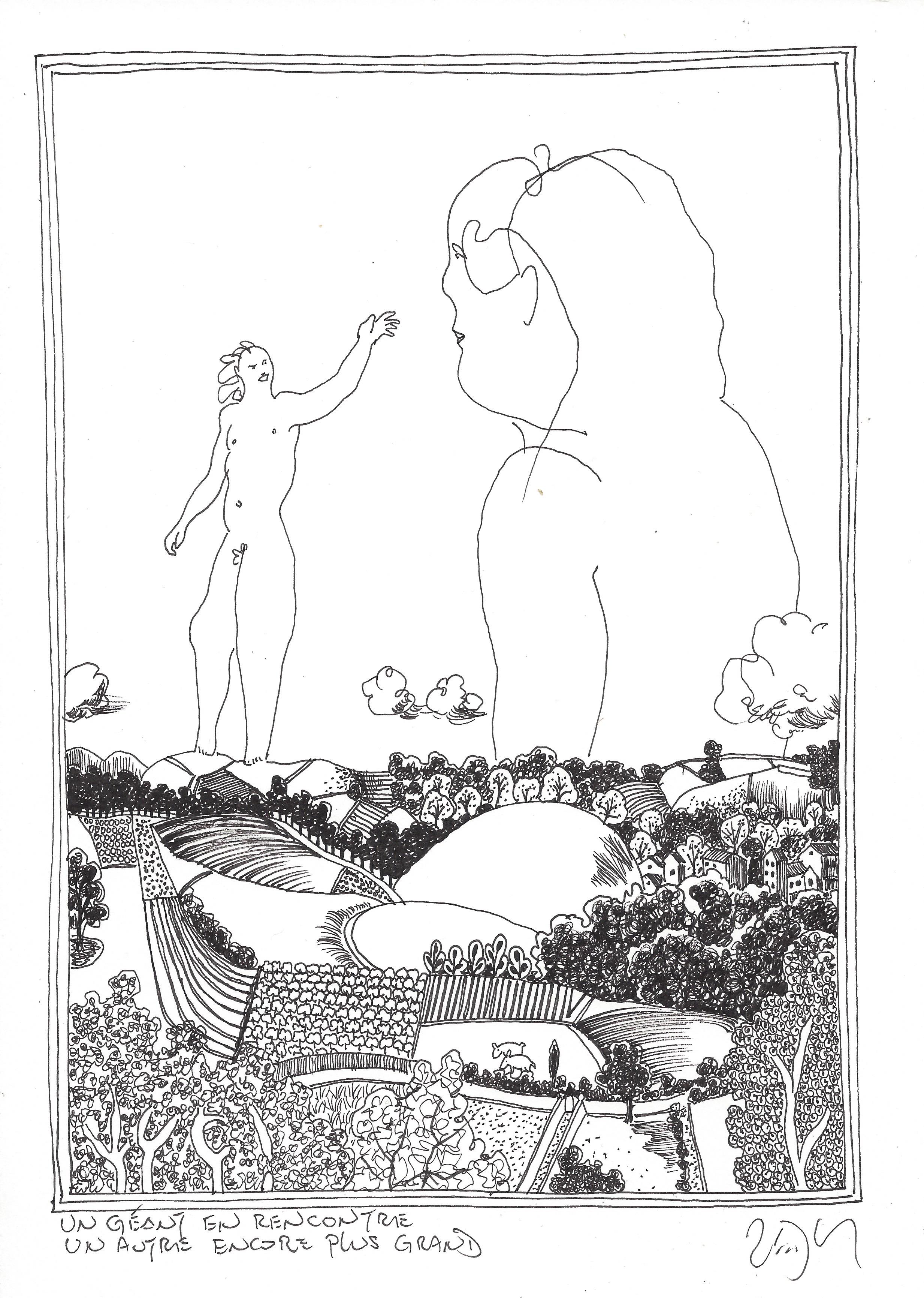 « A giant meets an even greater giant – Un geant en rencontre un autre encore plus grand »