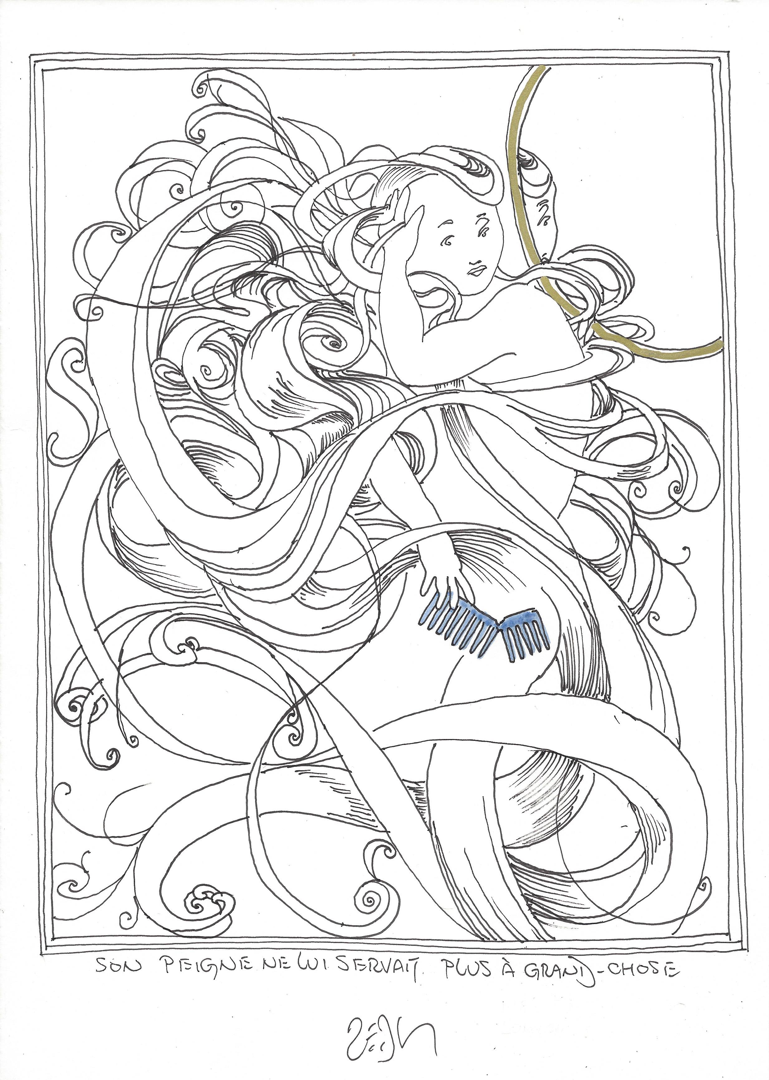 « Her comb was no longer of any use – Son peigne ne lui servait plus à grand-chose »