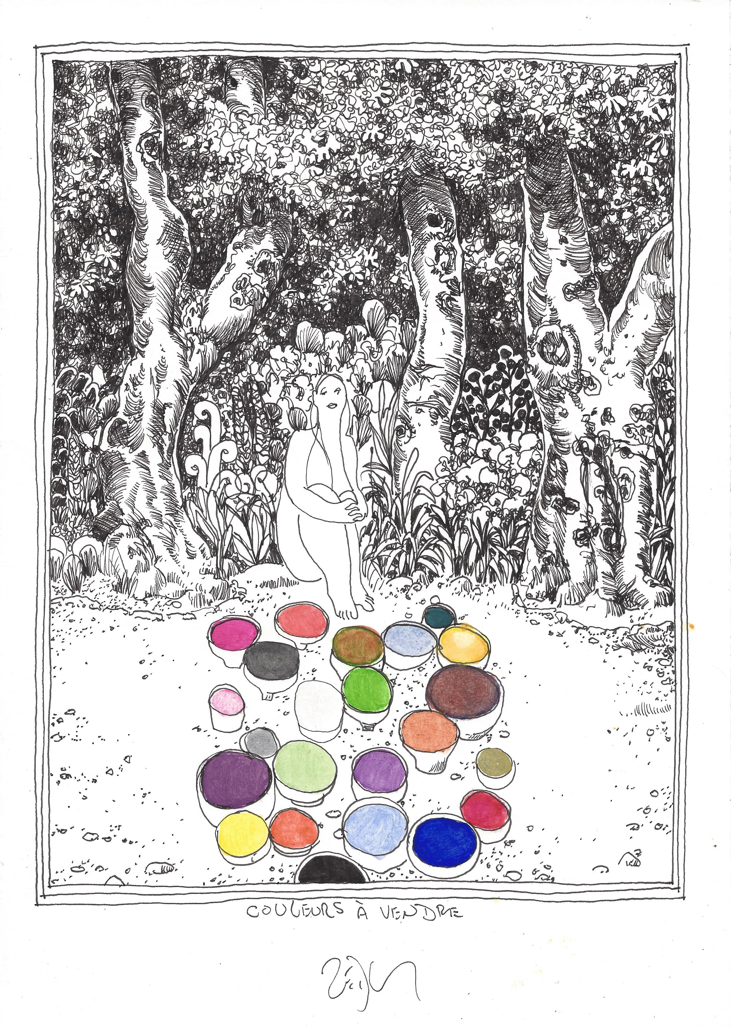 «Colours for sale – Couleurs à vendre » (colours from / couleurs de: Mathera - 20, Rue Saint-Michel, Cordes-sur-Ciel - France)