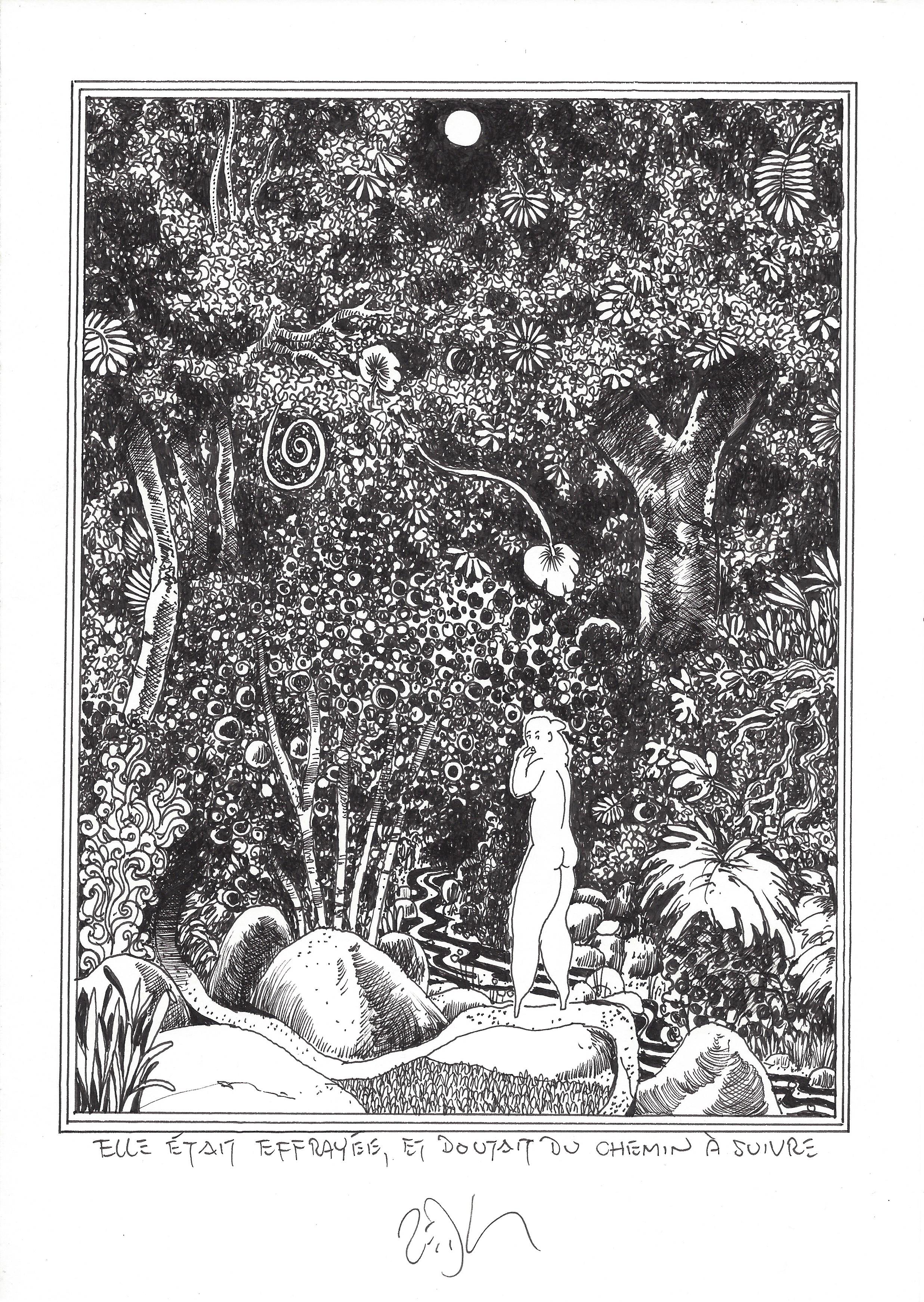 « She was frightened, and uncertain about going on – Elle était effrayée, et doutait du chemin à suivre »