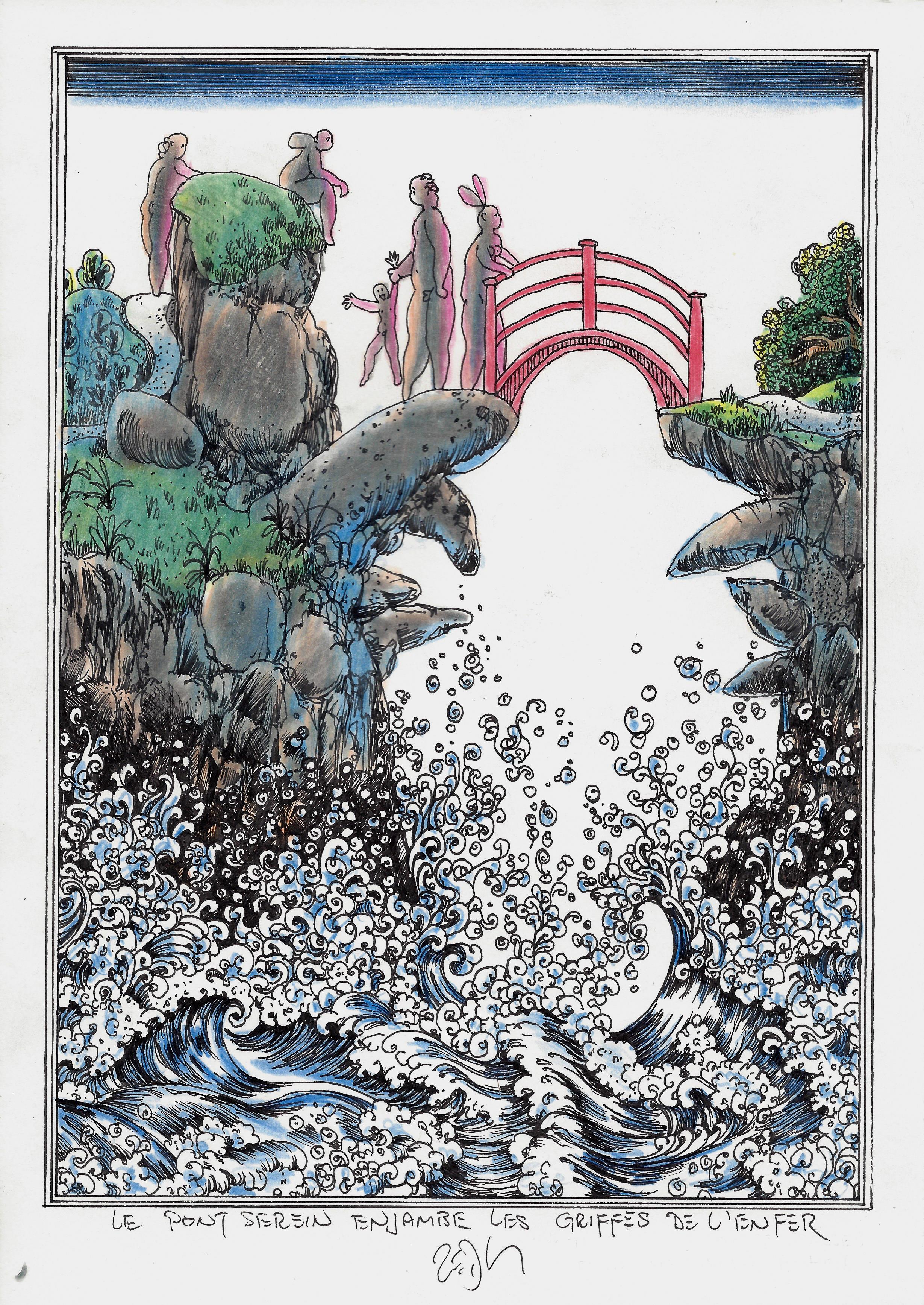 « The serene bridge passes over the claws of hell – Le pont serein enjambe les griffes de l’enfer »
