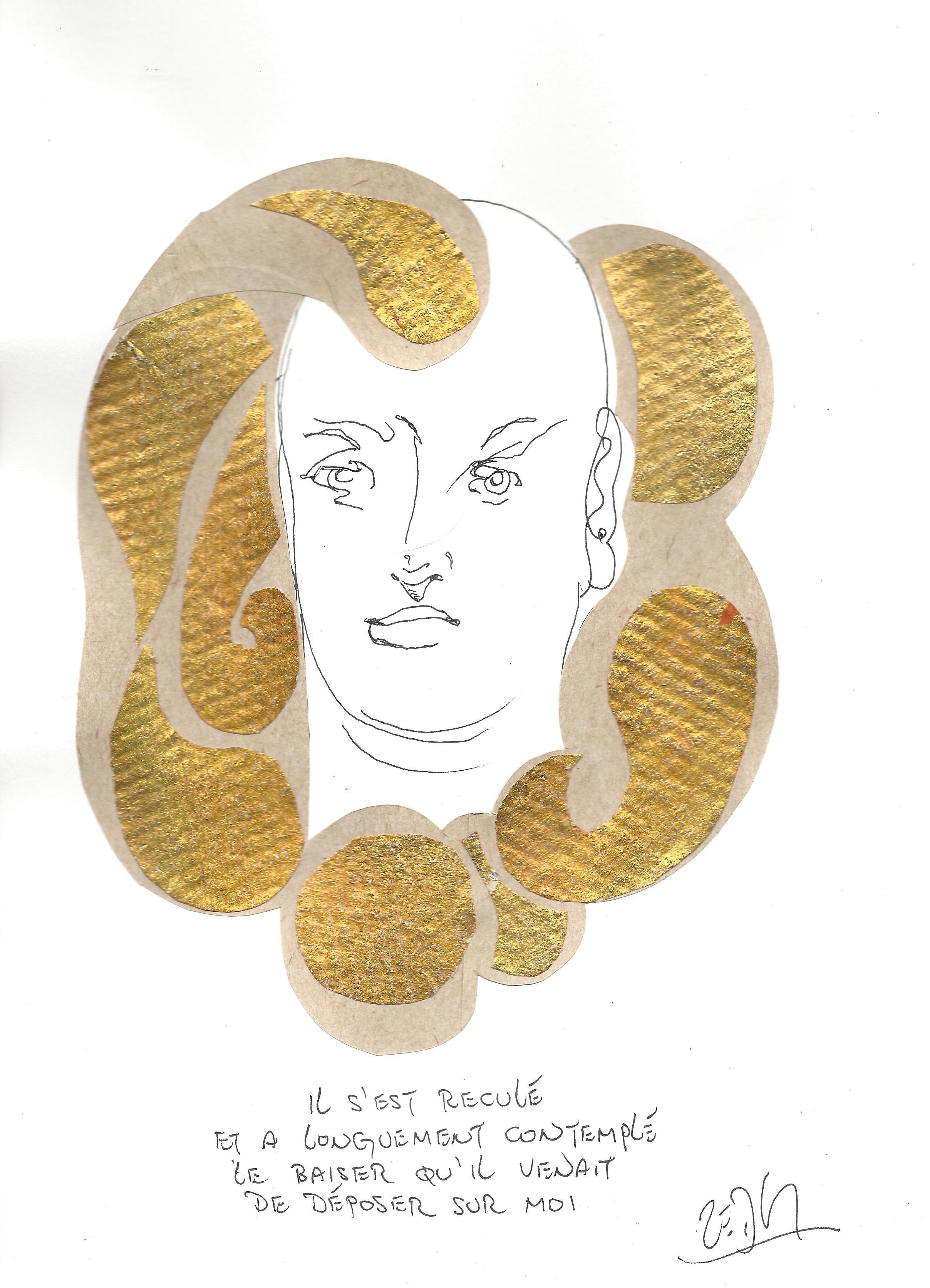 « He stepped back and took a long look at the kiss he’d planted on me – Il s’est reculé et a longuement contemplé le baiser qu’il venait de déposer sur moi »