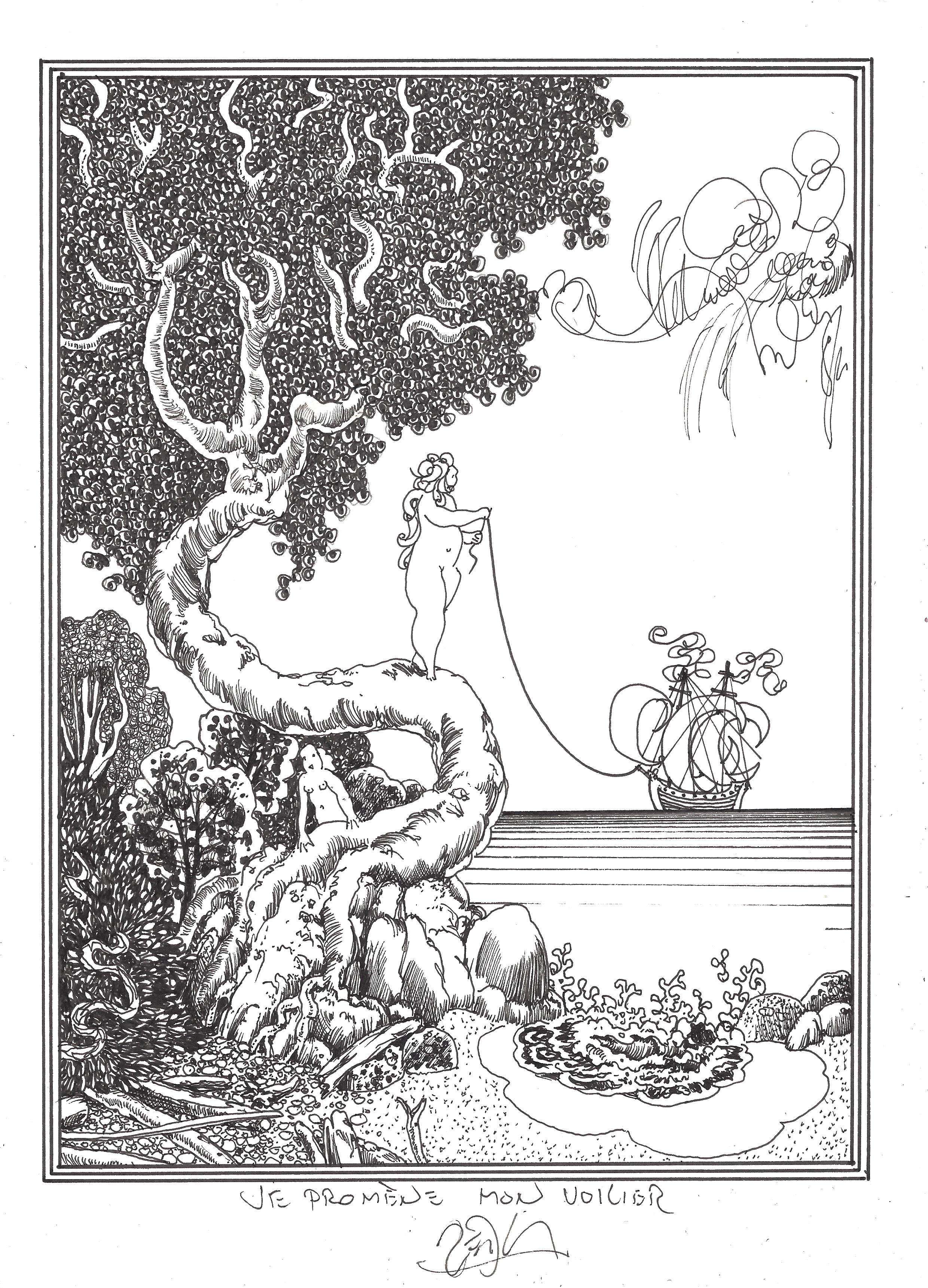 « Letting my ship out for a walk – Je promène mon voilier »