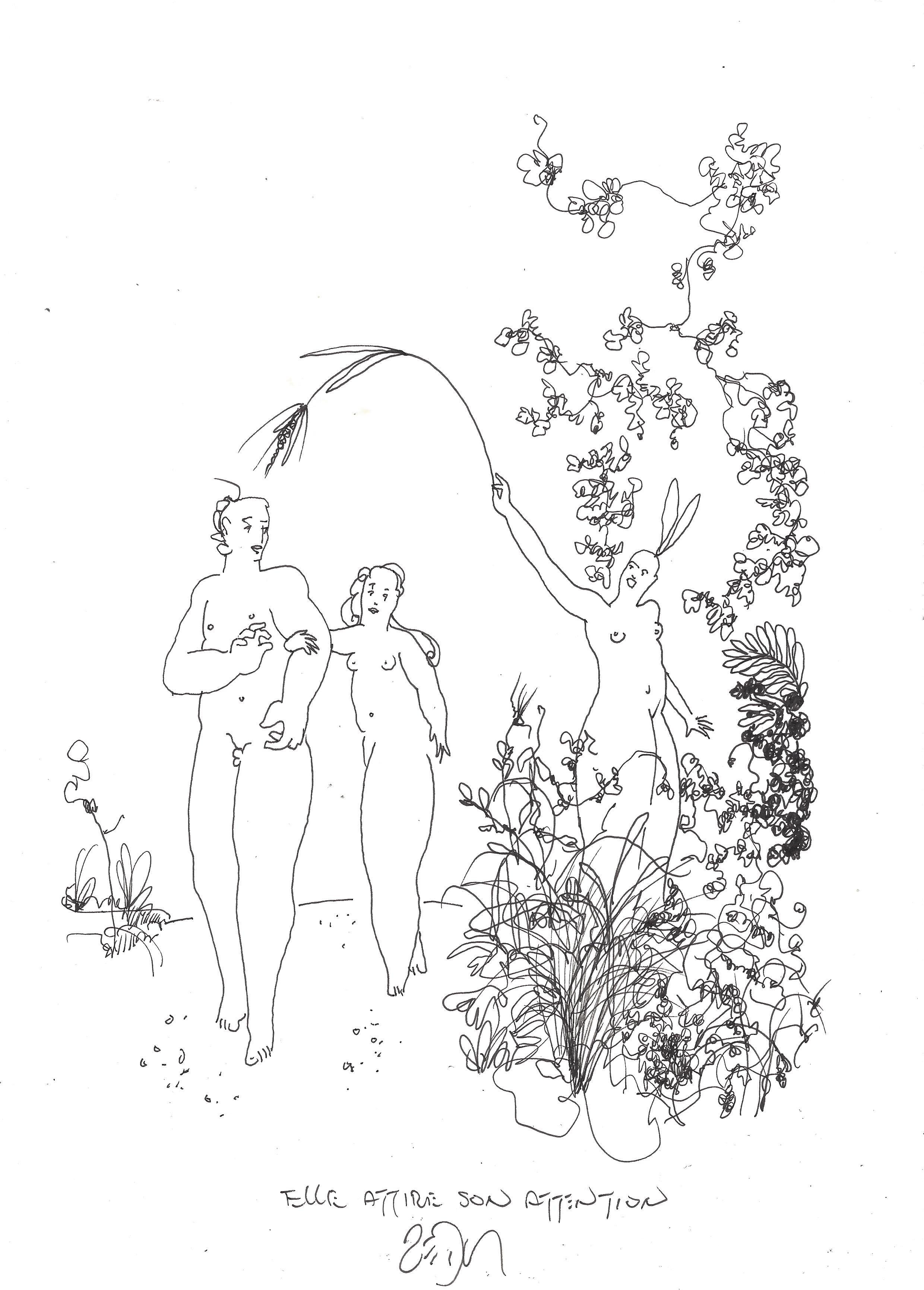 « Getting his attention – Elle attire son attention »