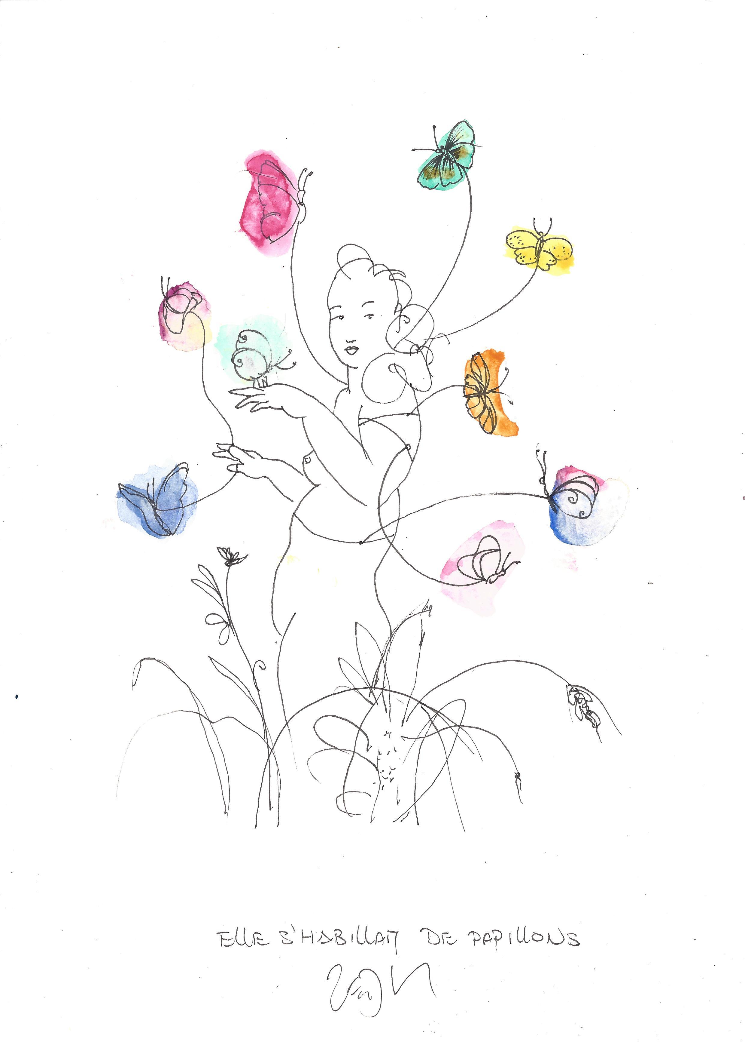 « She wore butterflies – Elle s’habillait de papillons »