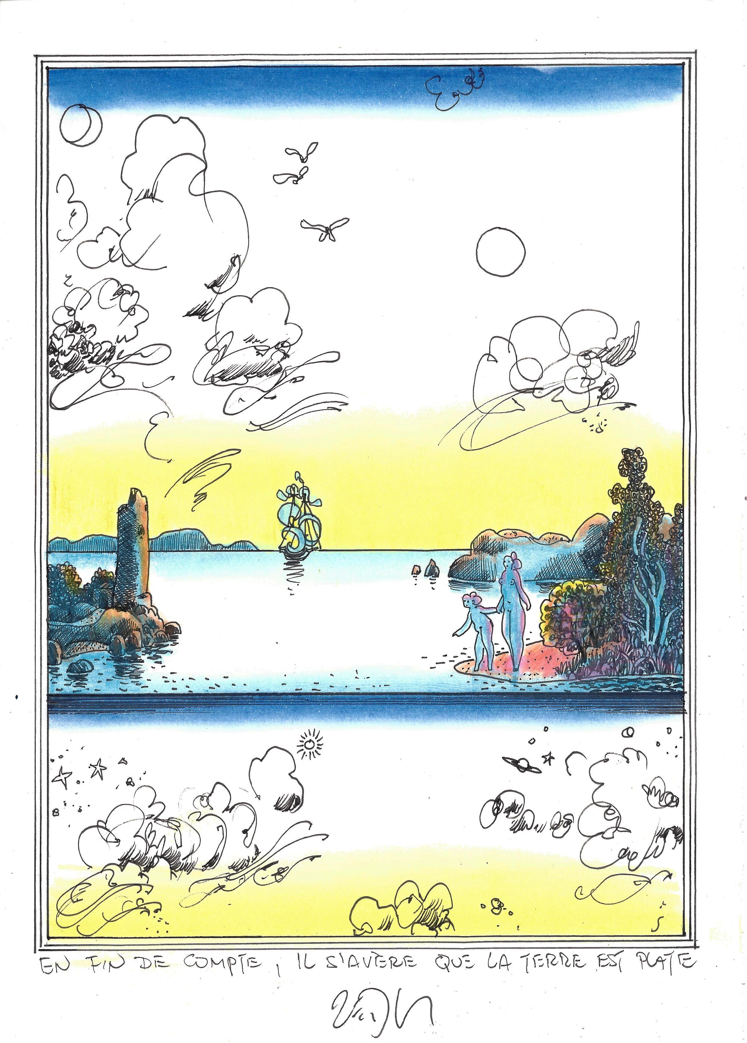 « It turns out the earth is flat after all – En fin de compte, il s’avère que la terre est plate »