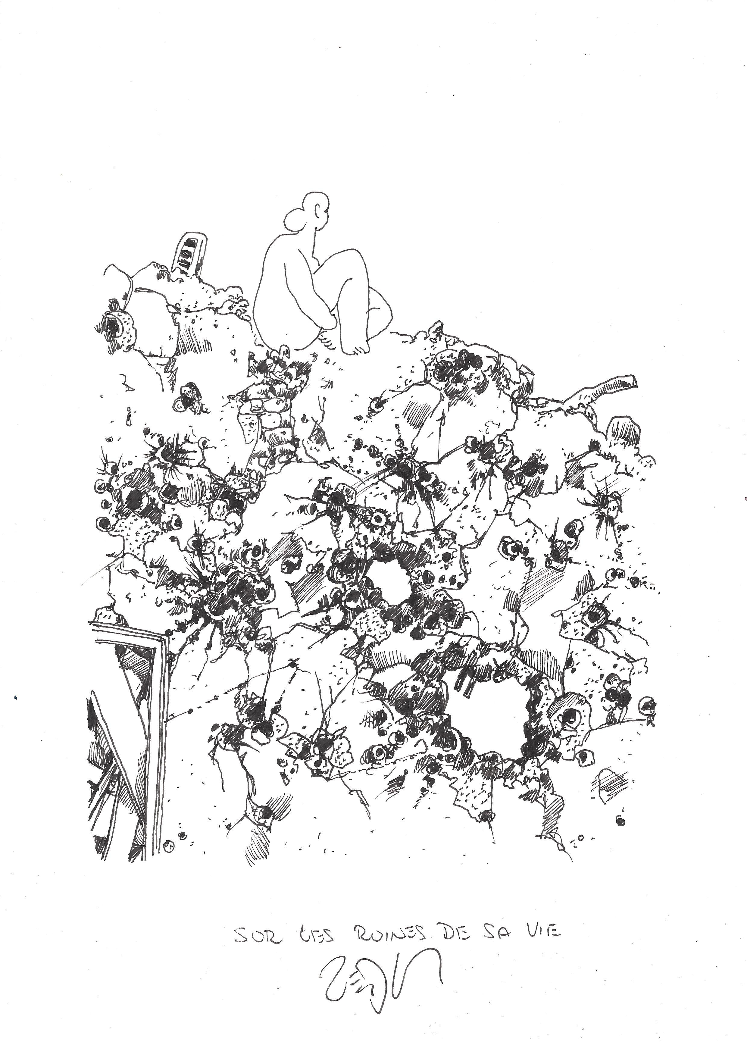 « In the ruins of her life – Sur les ruines de sa vie »