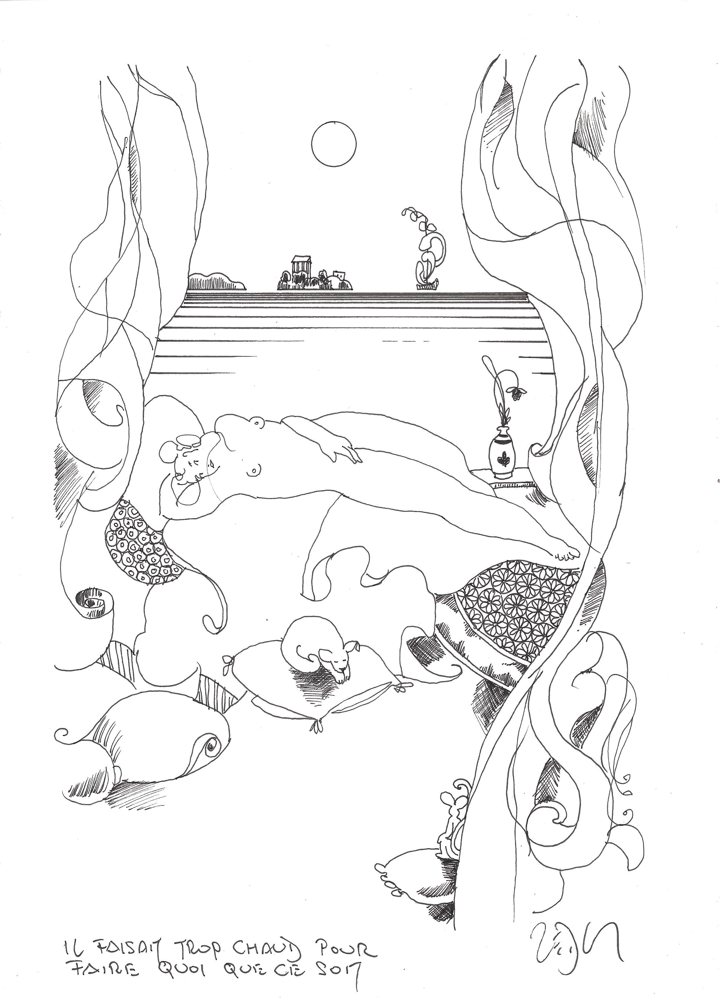 « It was too hot to do anything at all – Il faisait trop chaud pour faire quoi que ce soit »