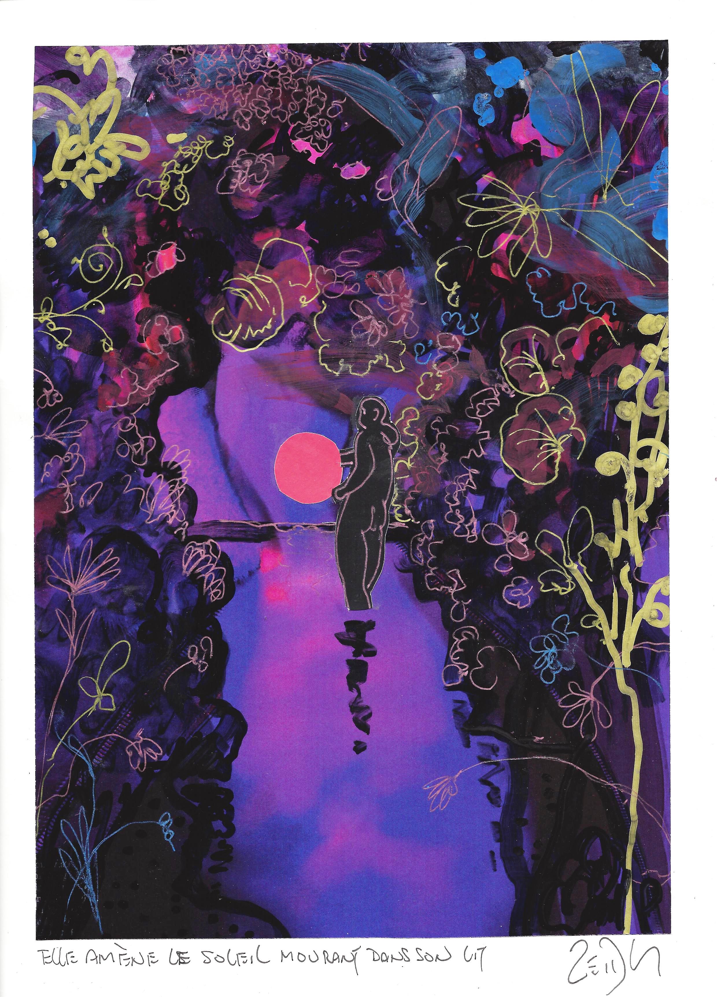 « She takes the dying sun to bed – Elle amène le soleil mourant dans son lit »