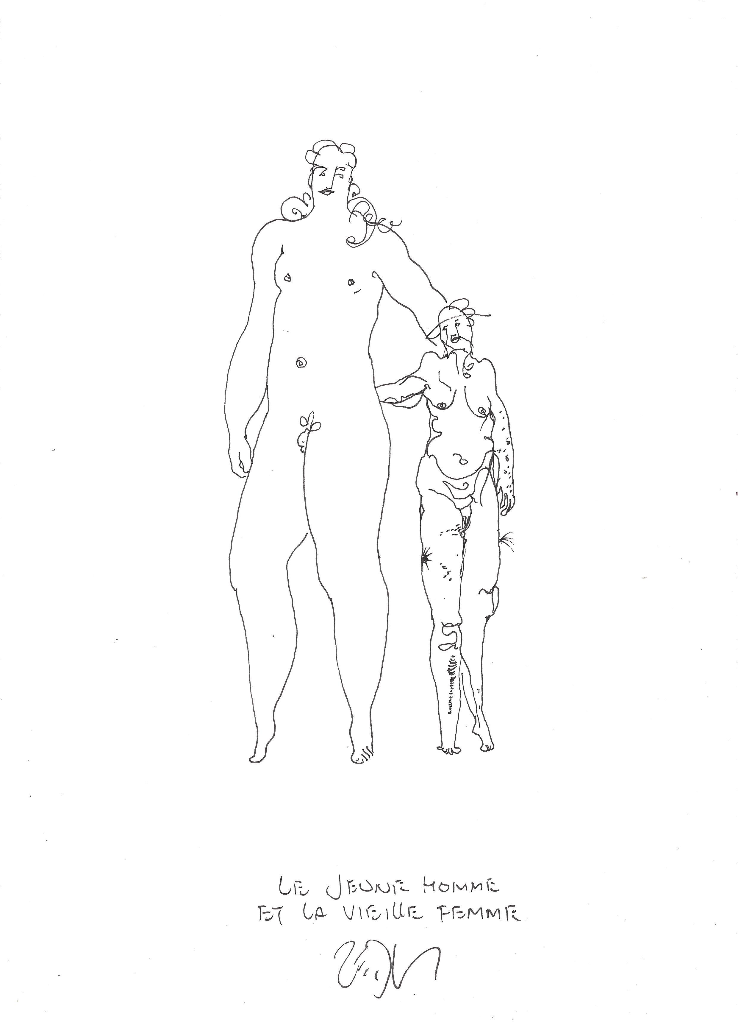 « The young man and the old woman – Le jeune homme et la vielle femme »