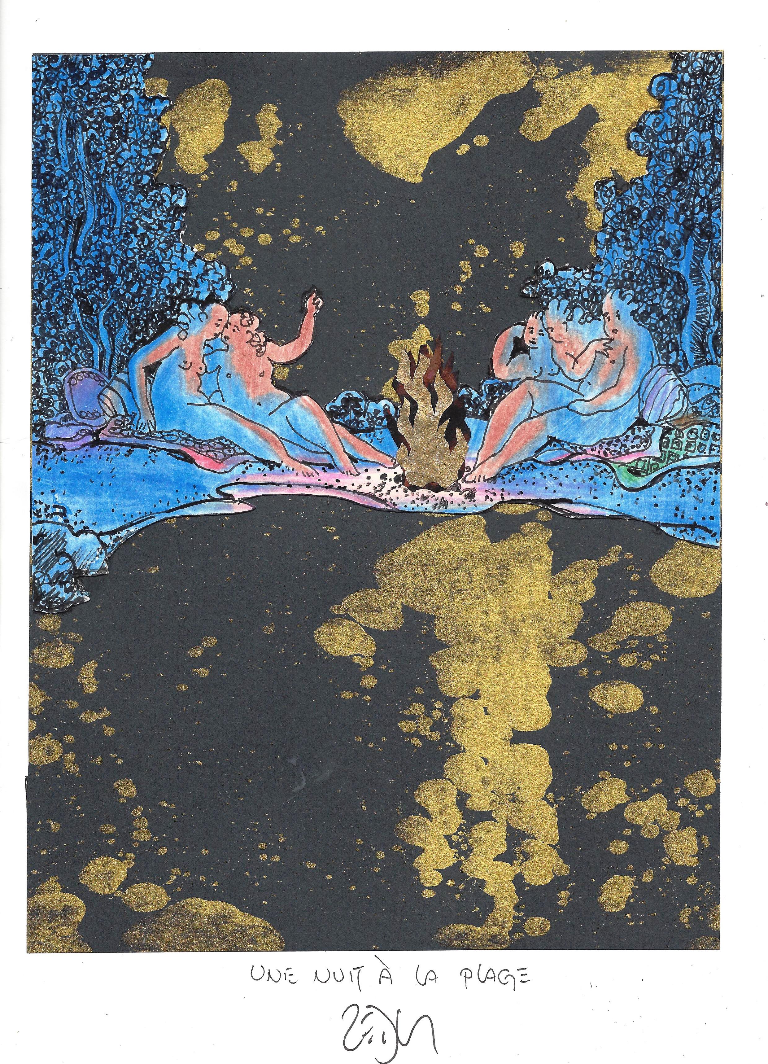 « A night on the beach – Une nuit à la plage »