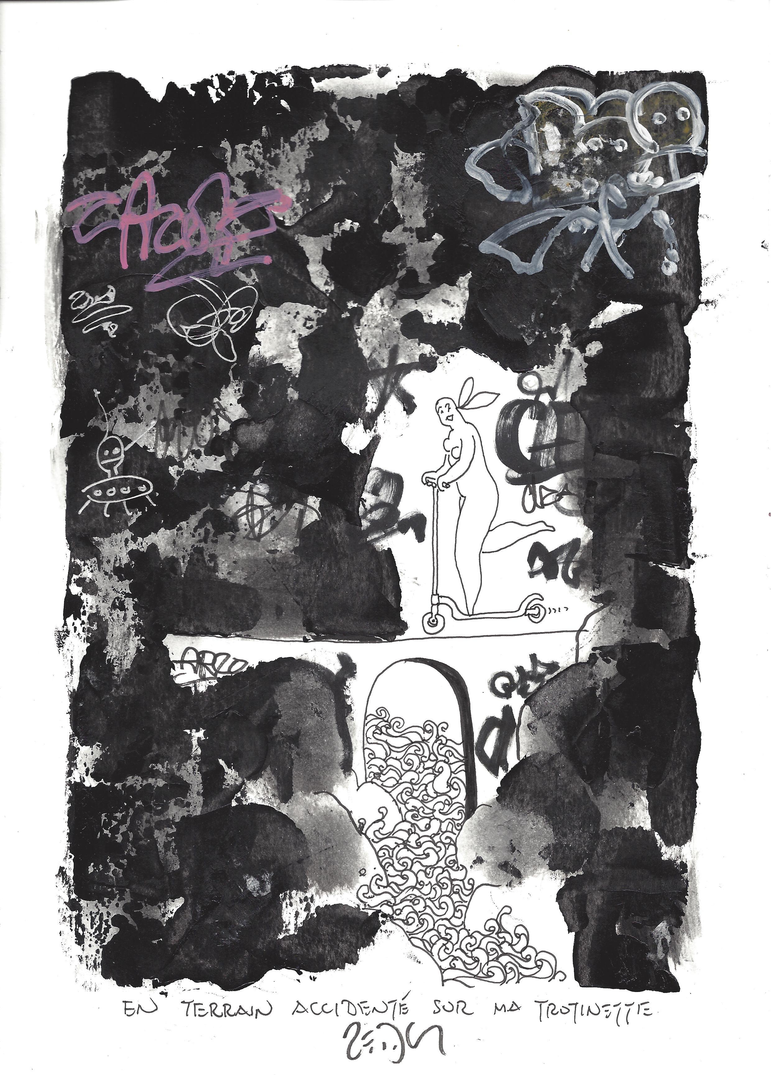 « Scooter through rough country – En terrain accidenté sur ma trottinette »