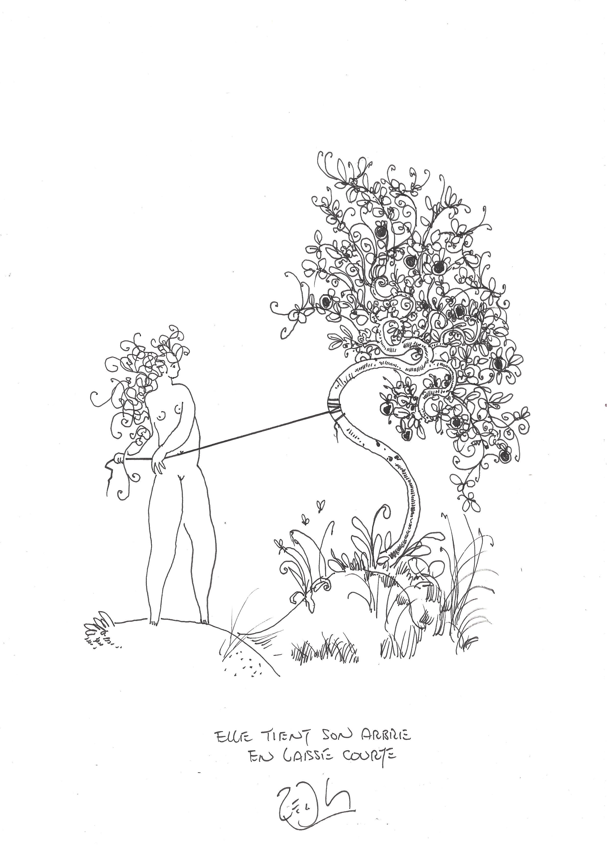 « She keeps her tree on a short leash – Elle tient son arbre en laisse courte »