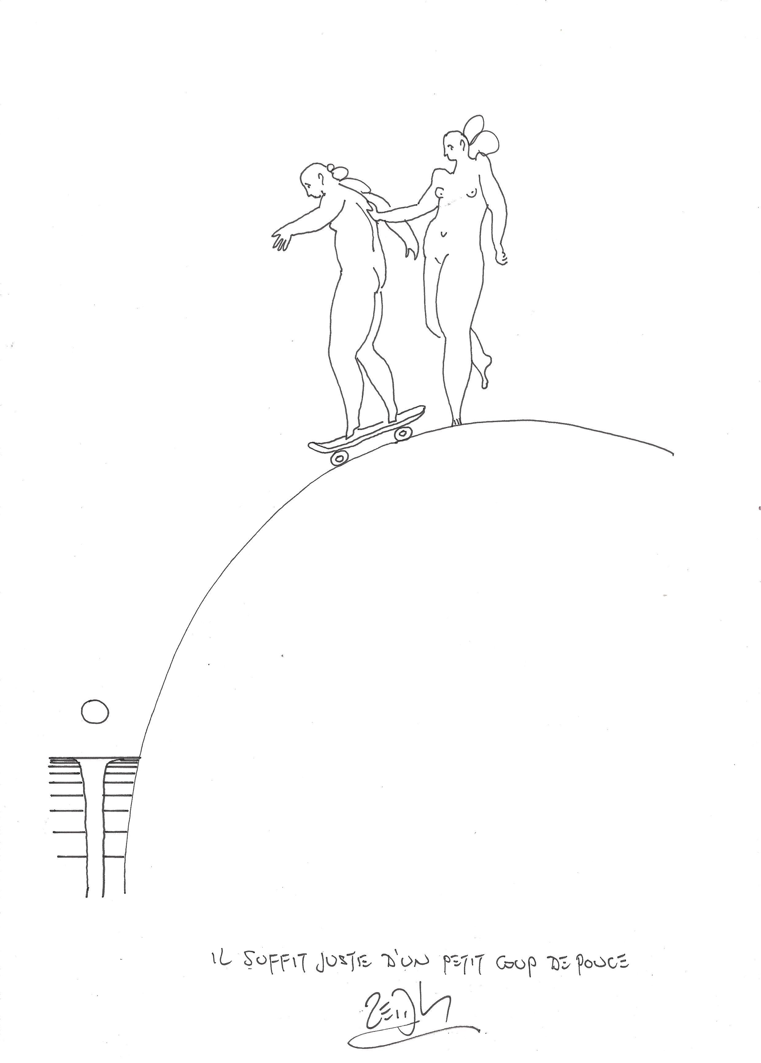 « It just takes a little push – Il suffit juste d’un petit coup de puce »