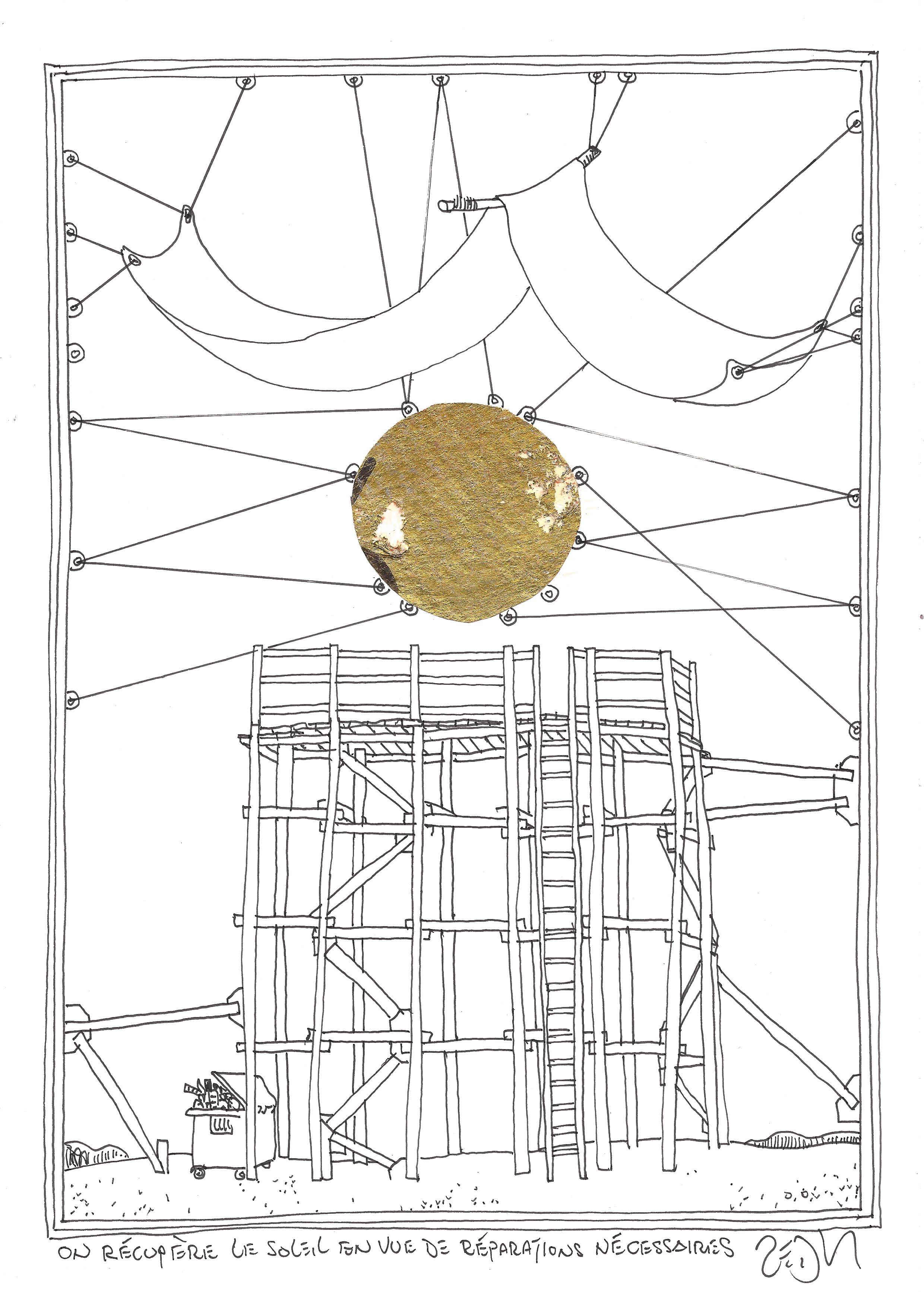 « The sun is brought in for necessary repairs – On récupère le soleil en vue de réparations nécessaires »