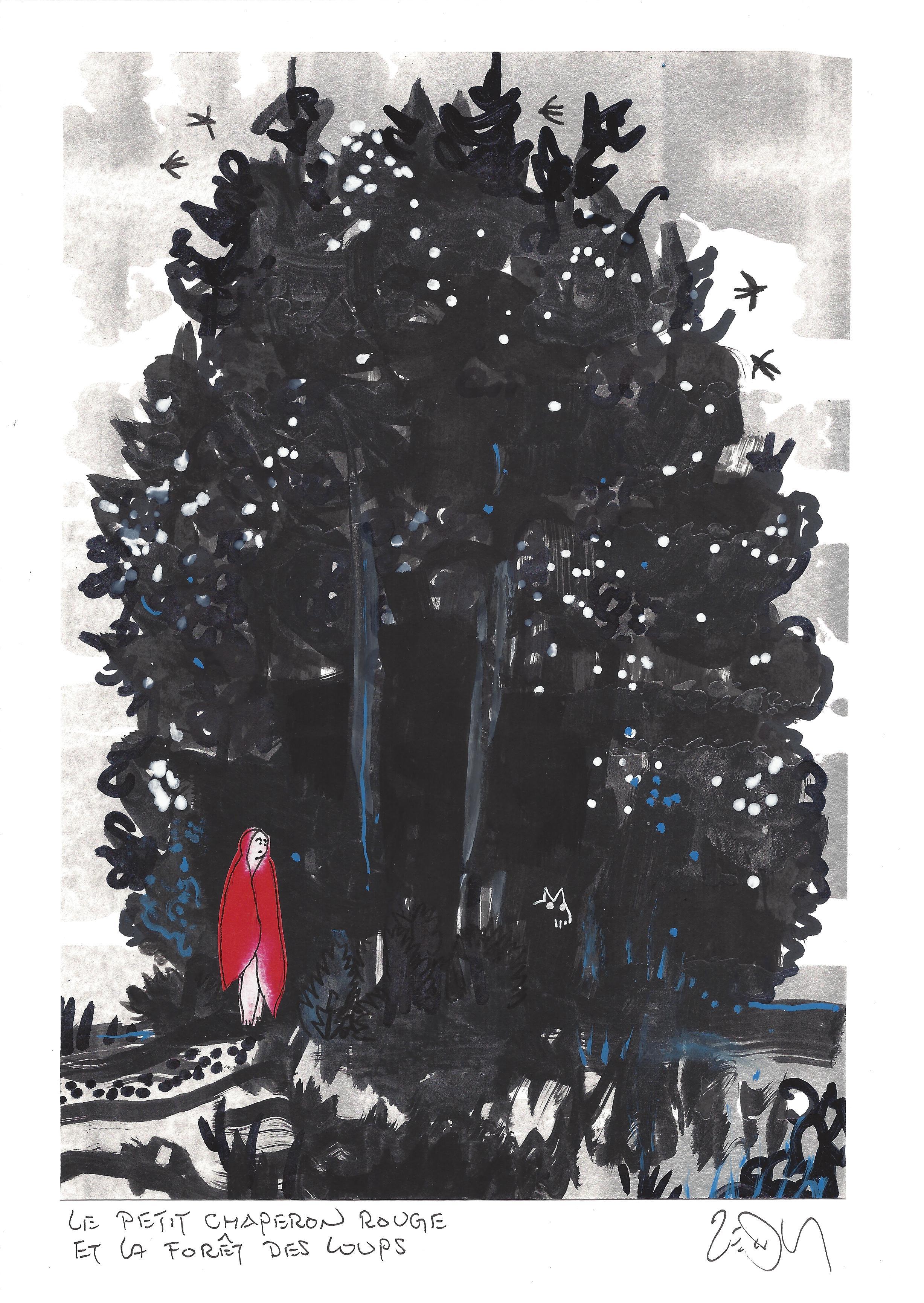 « Red Riding Hood and the forest of wolves – Le Petit Chaperon Rouge et la forêt des loups »