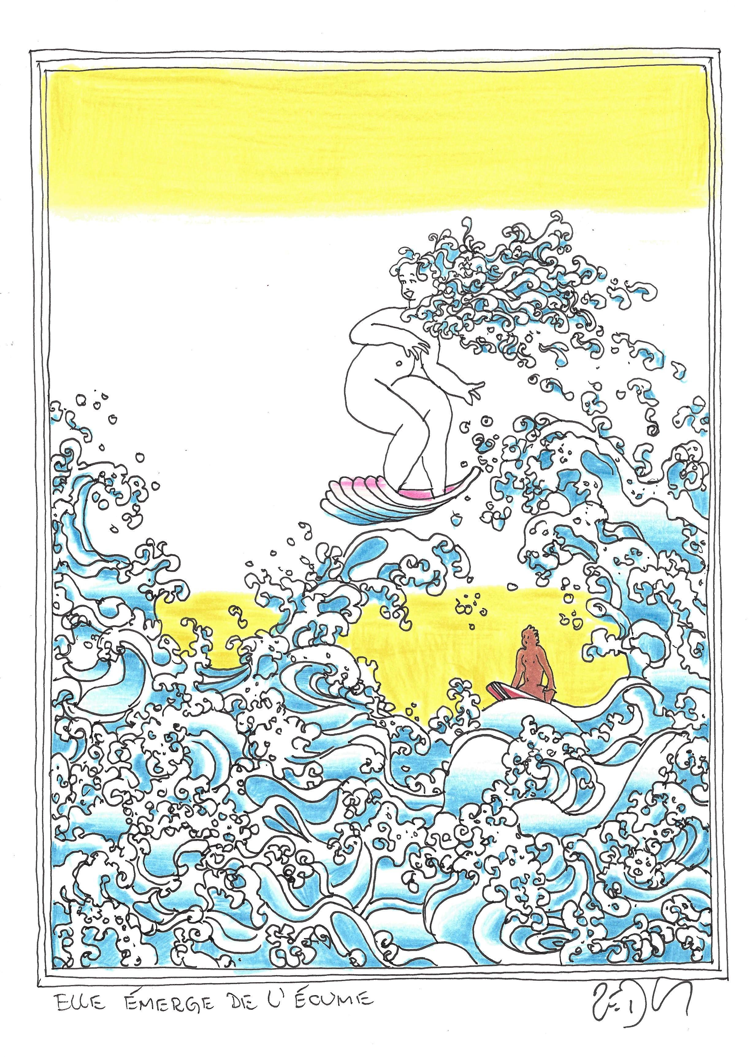 « Out of the foam she comes – Elle émerge de l’écume »