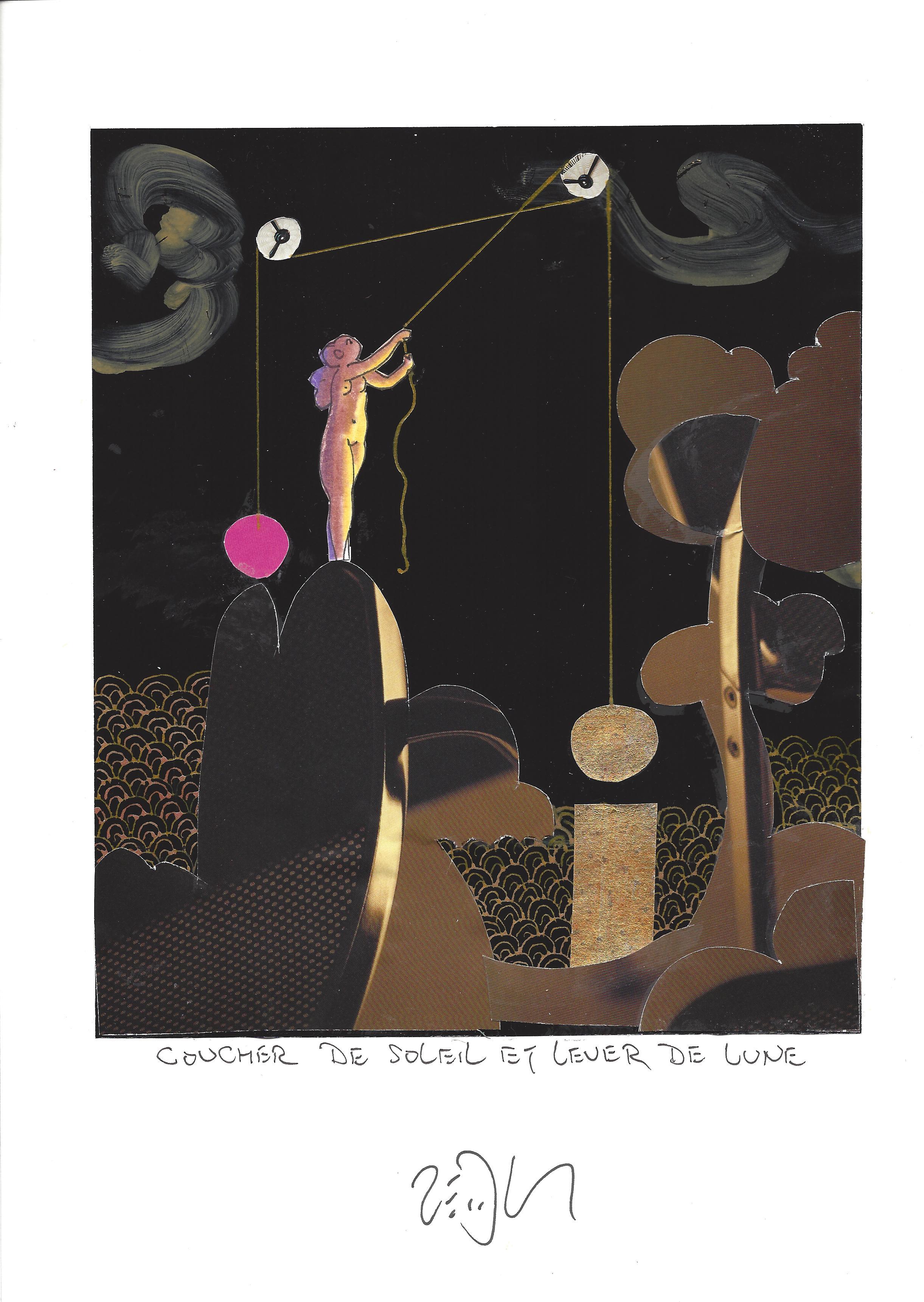 « Sunset and moonrise – Coucher de soleil et lever de lune »