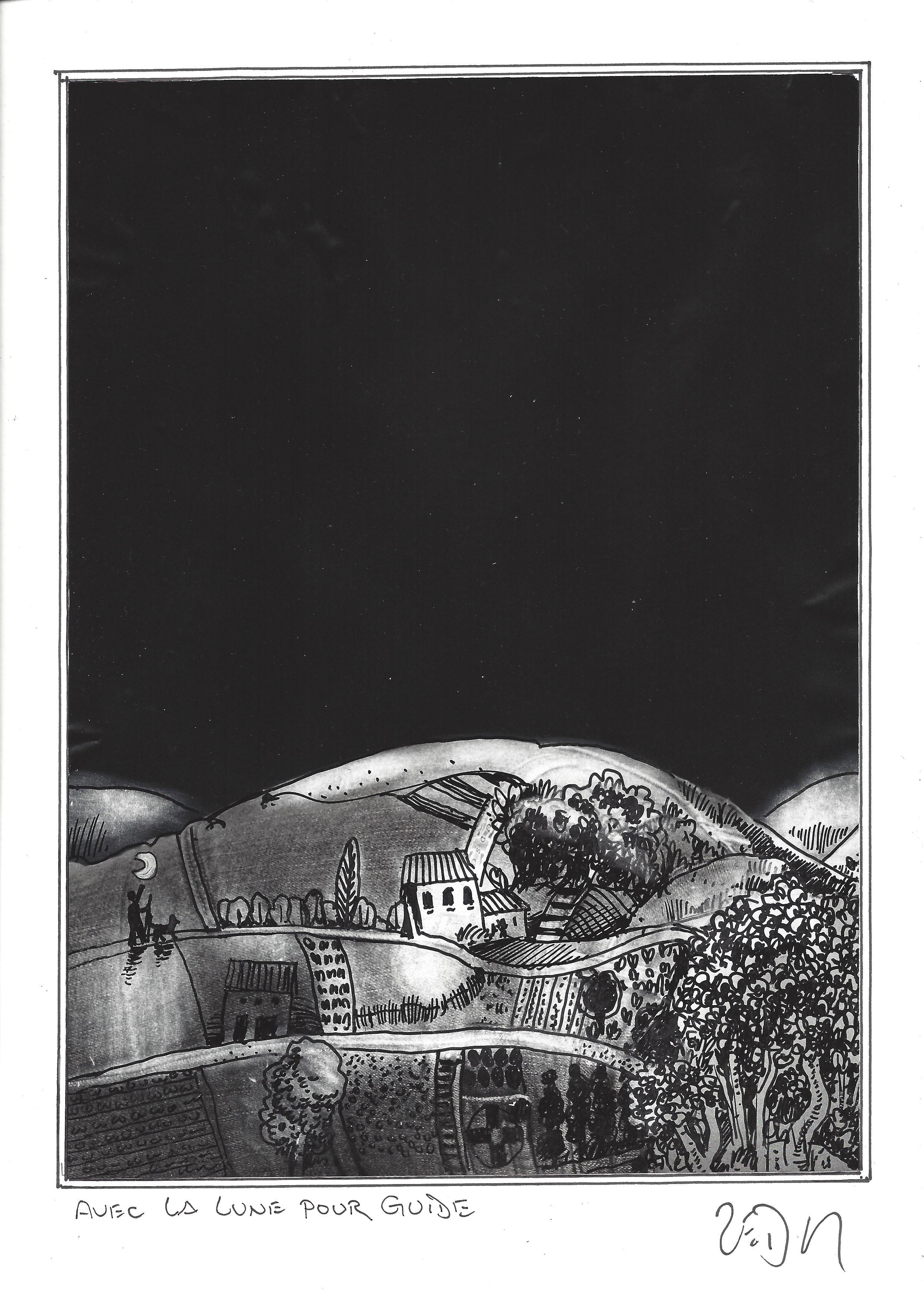 « With the moon as his guide – Avec la lune pour guide »