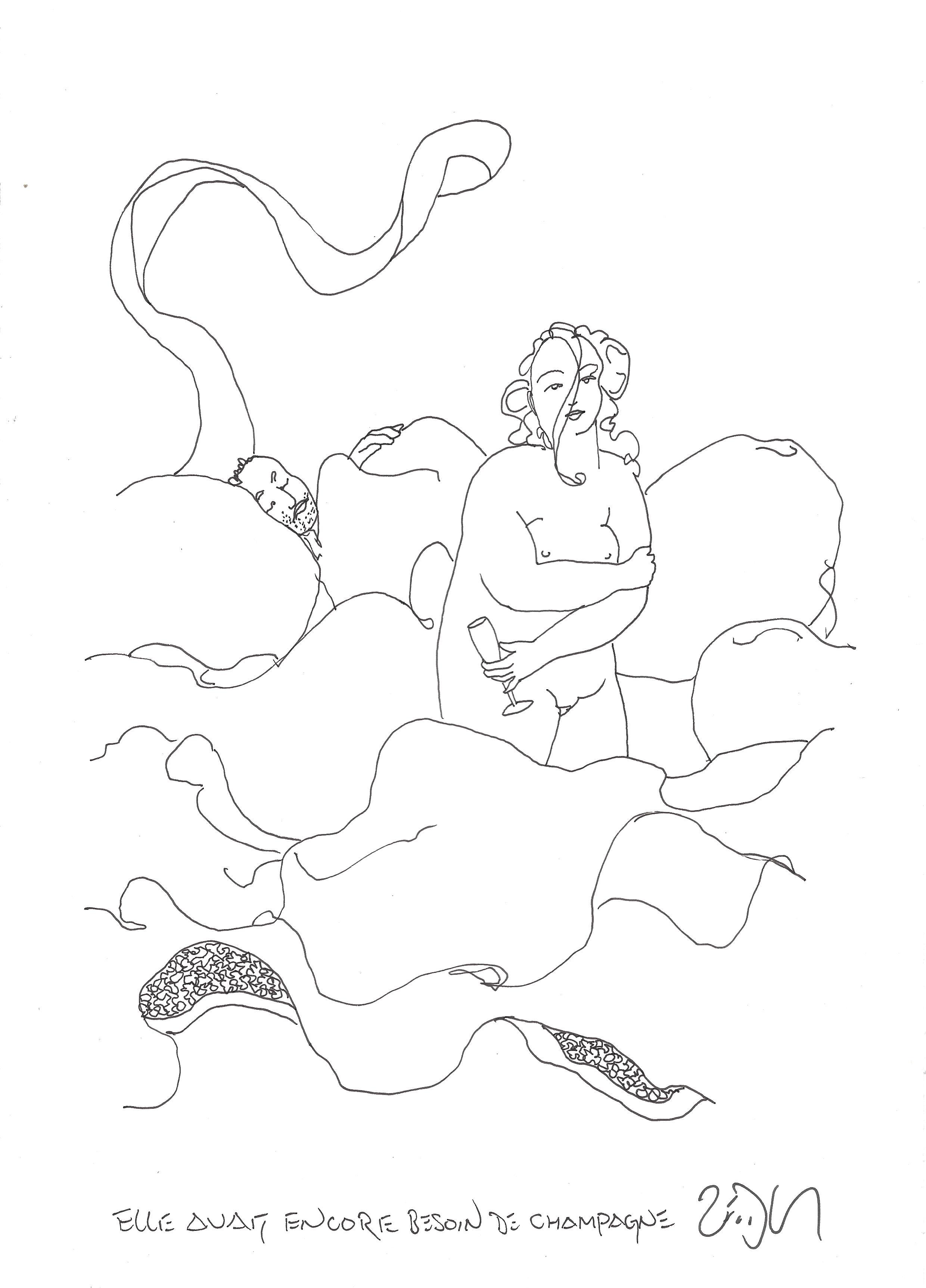 « She needed more champagne – Elle avait encore besoin de champagne »