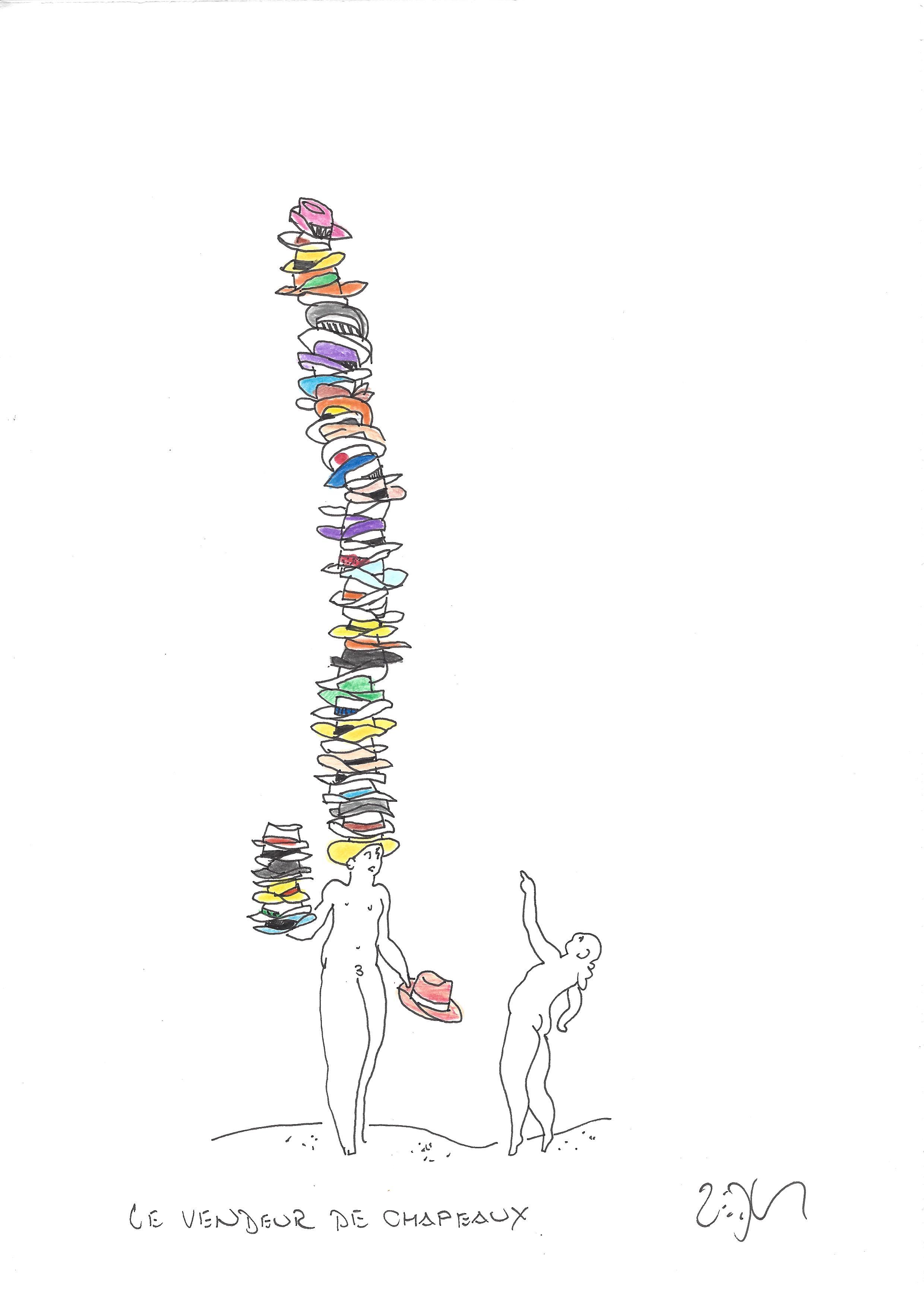 « The hat seller – Le vendeur de chapeaux »
