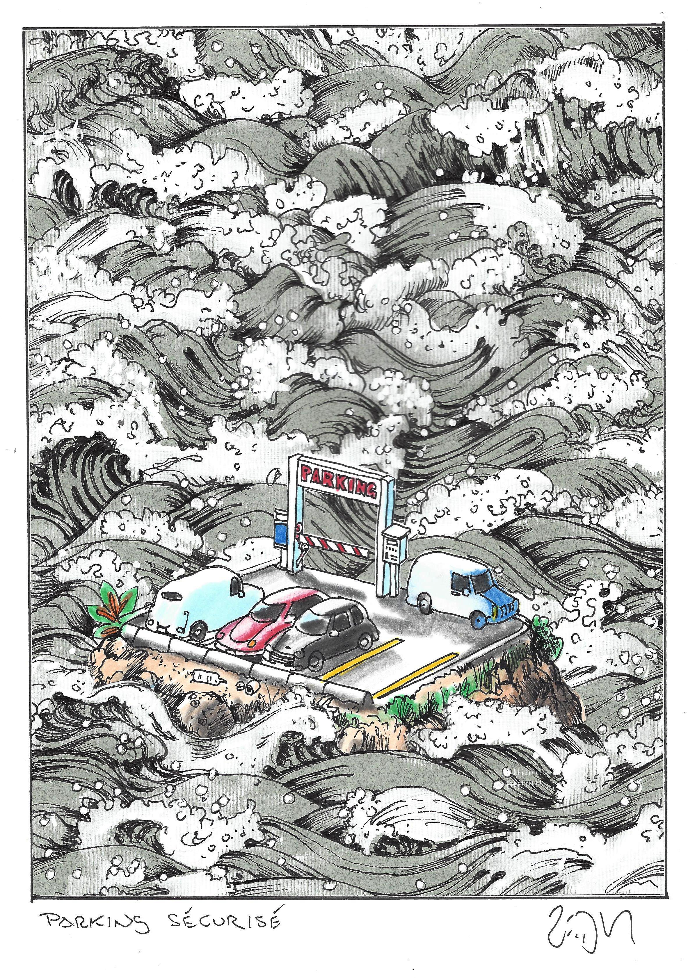 « Secured parking – Parking sécurisé »