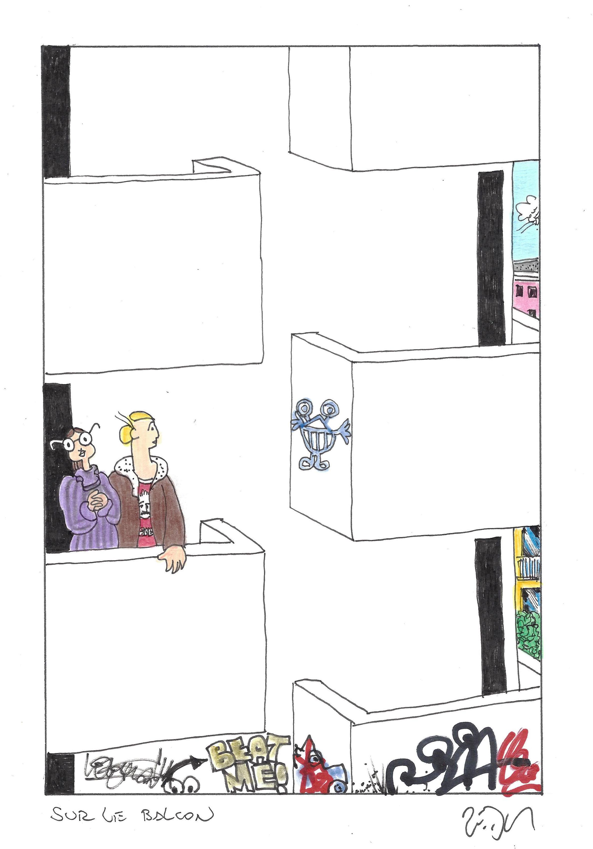 « On the balcony – Sur le balcon »