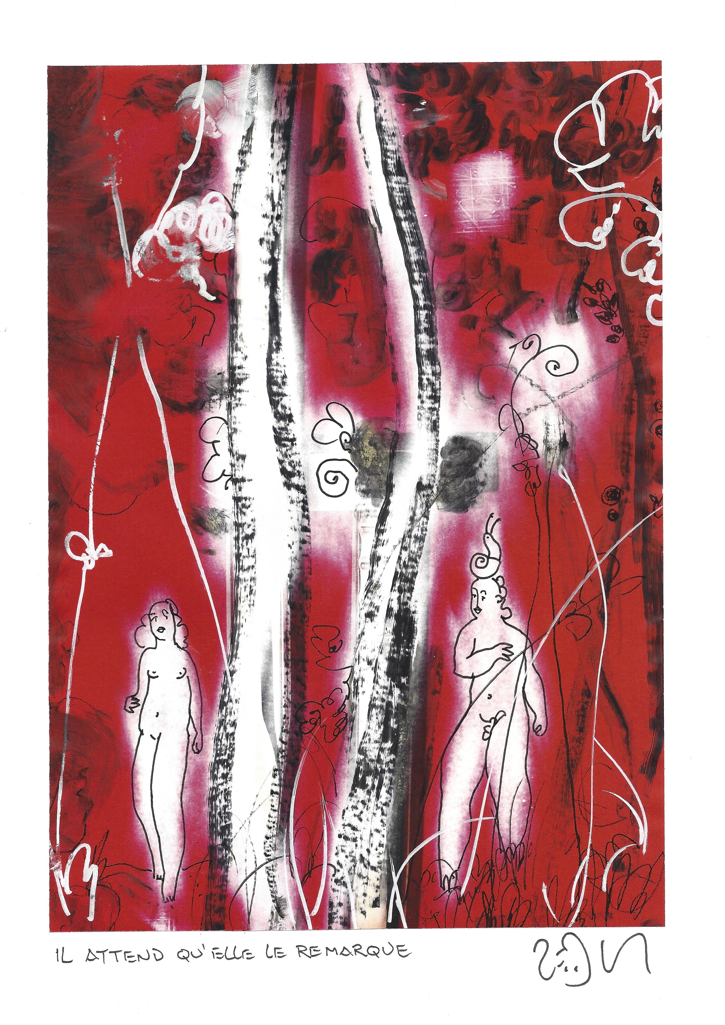 « He waits for her to notice him – Il attend qu’elle le remarque »