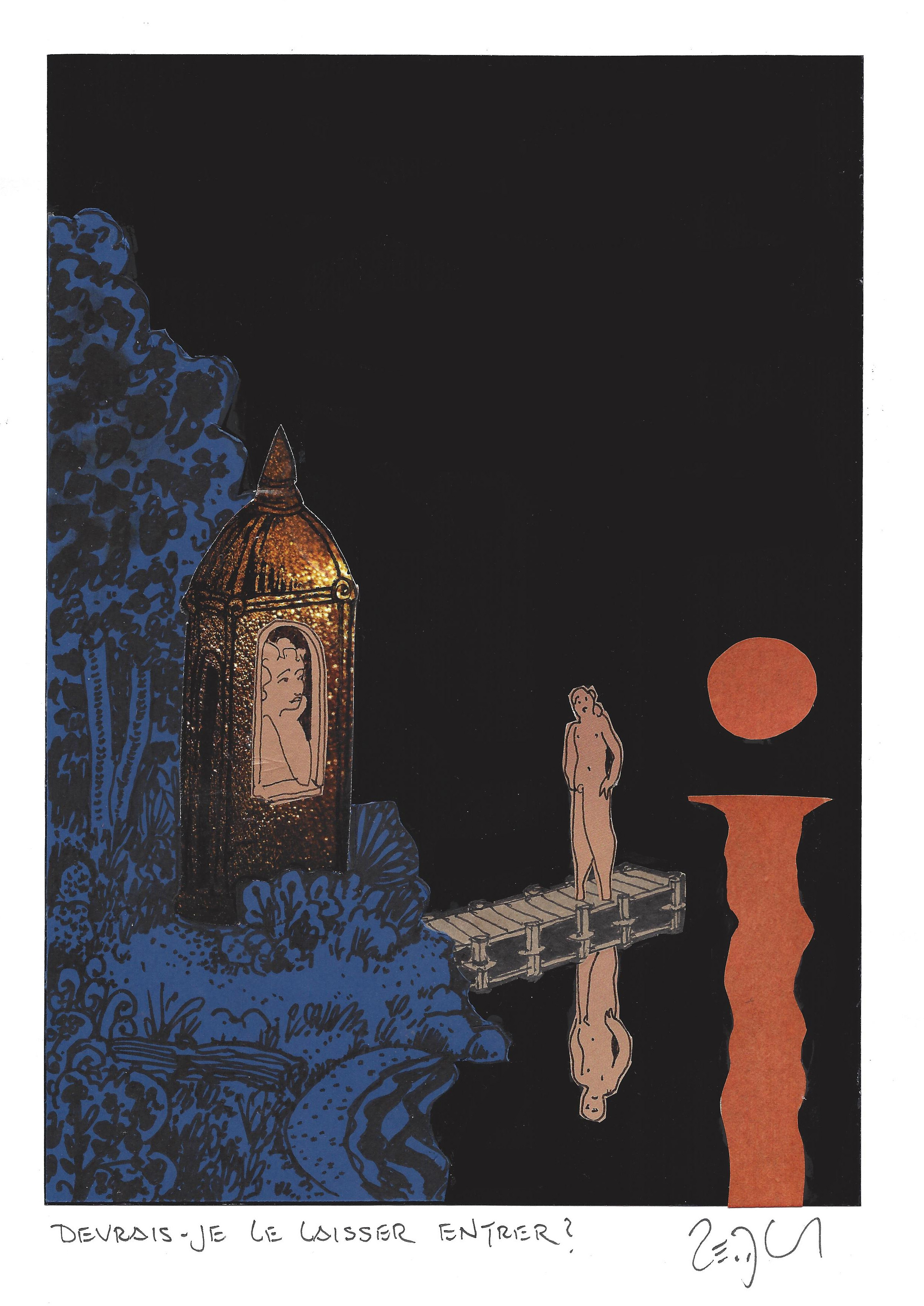 « Should I let him in ? – Devrais-je le laisser entrer ? »