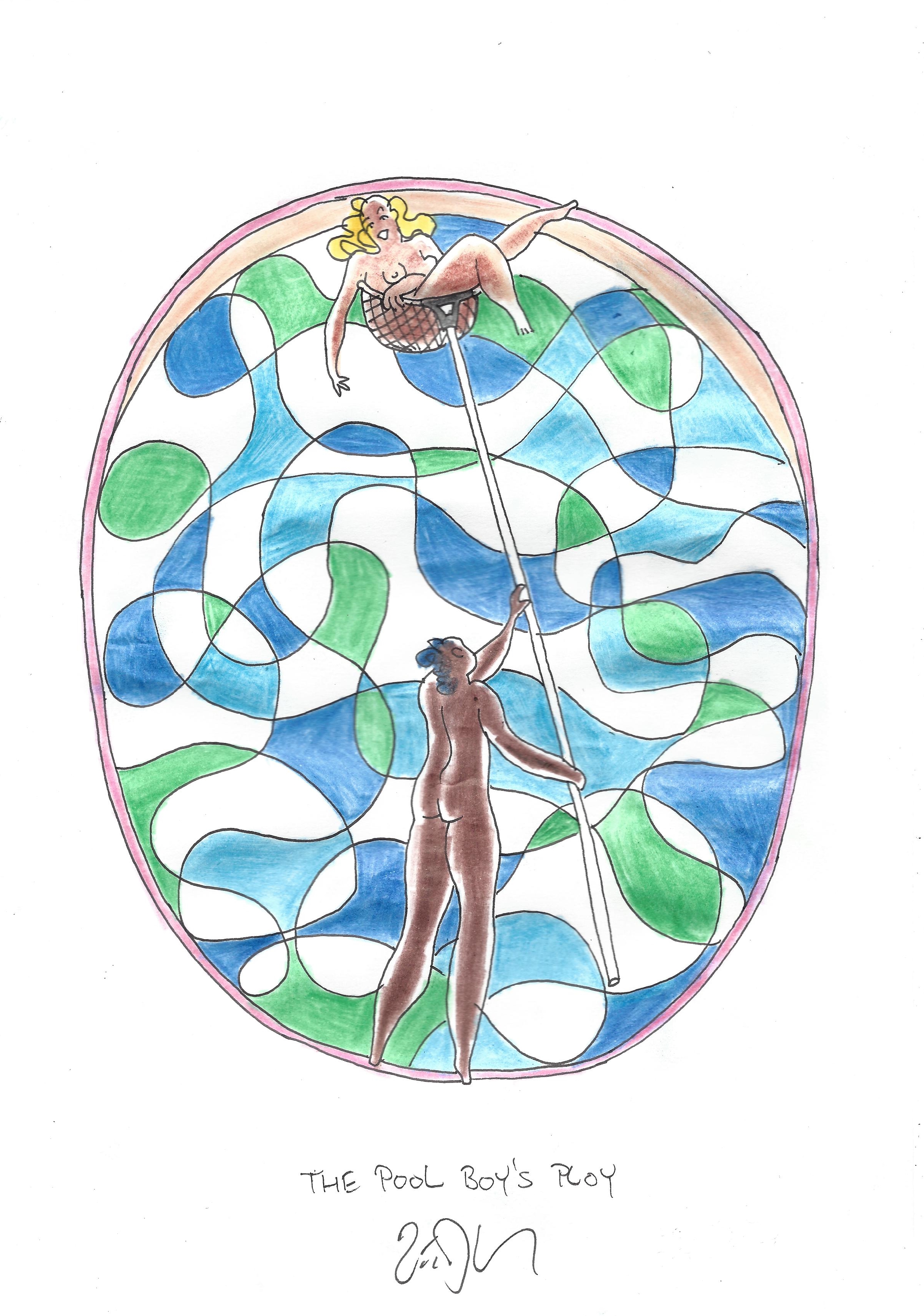 « The pool boy’s ploy – L’astuce du garçon de piscine »