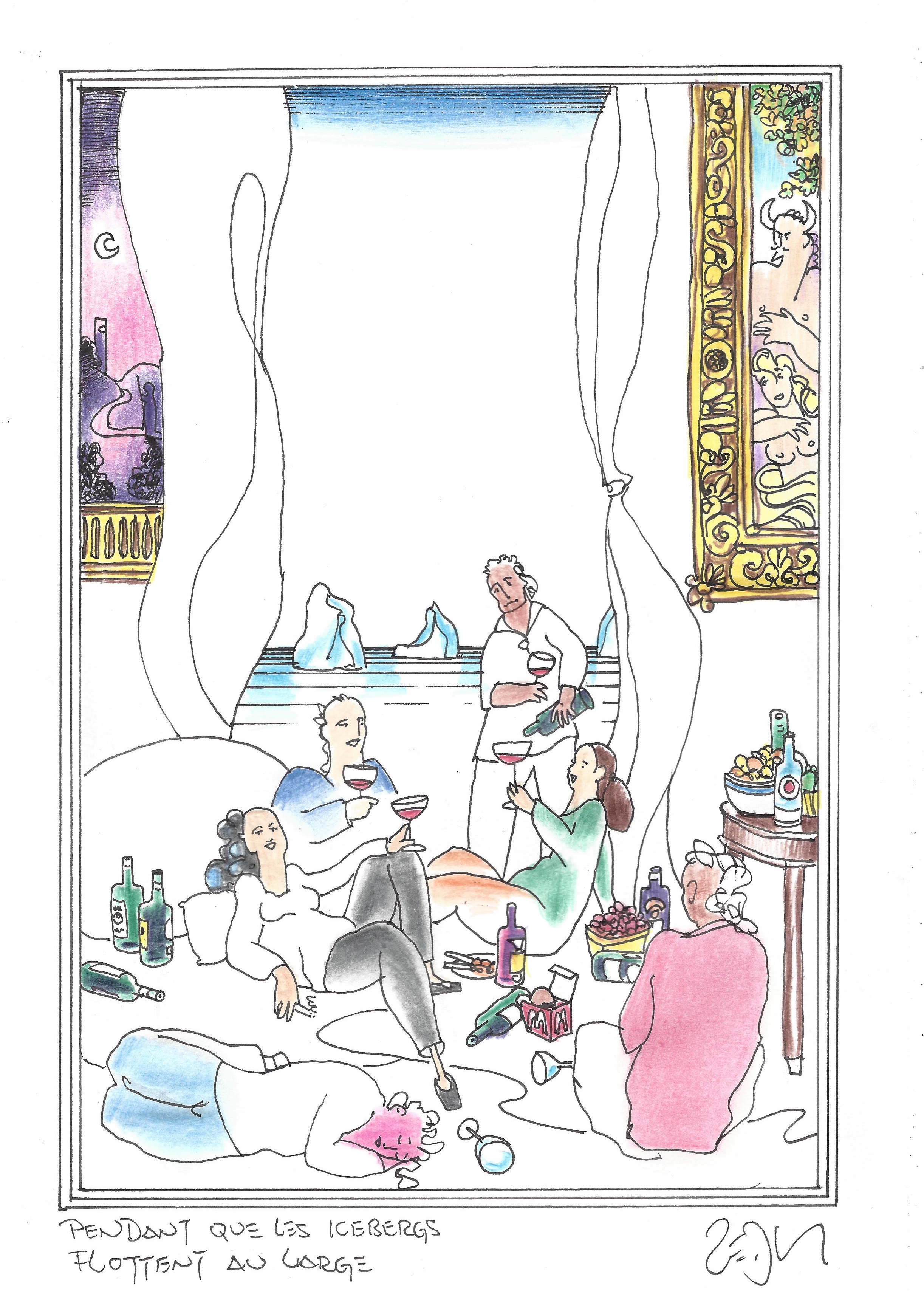 « As the icebergs float by – Pendant que les icebergs flottent au large »