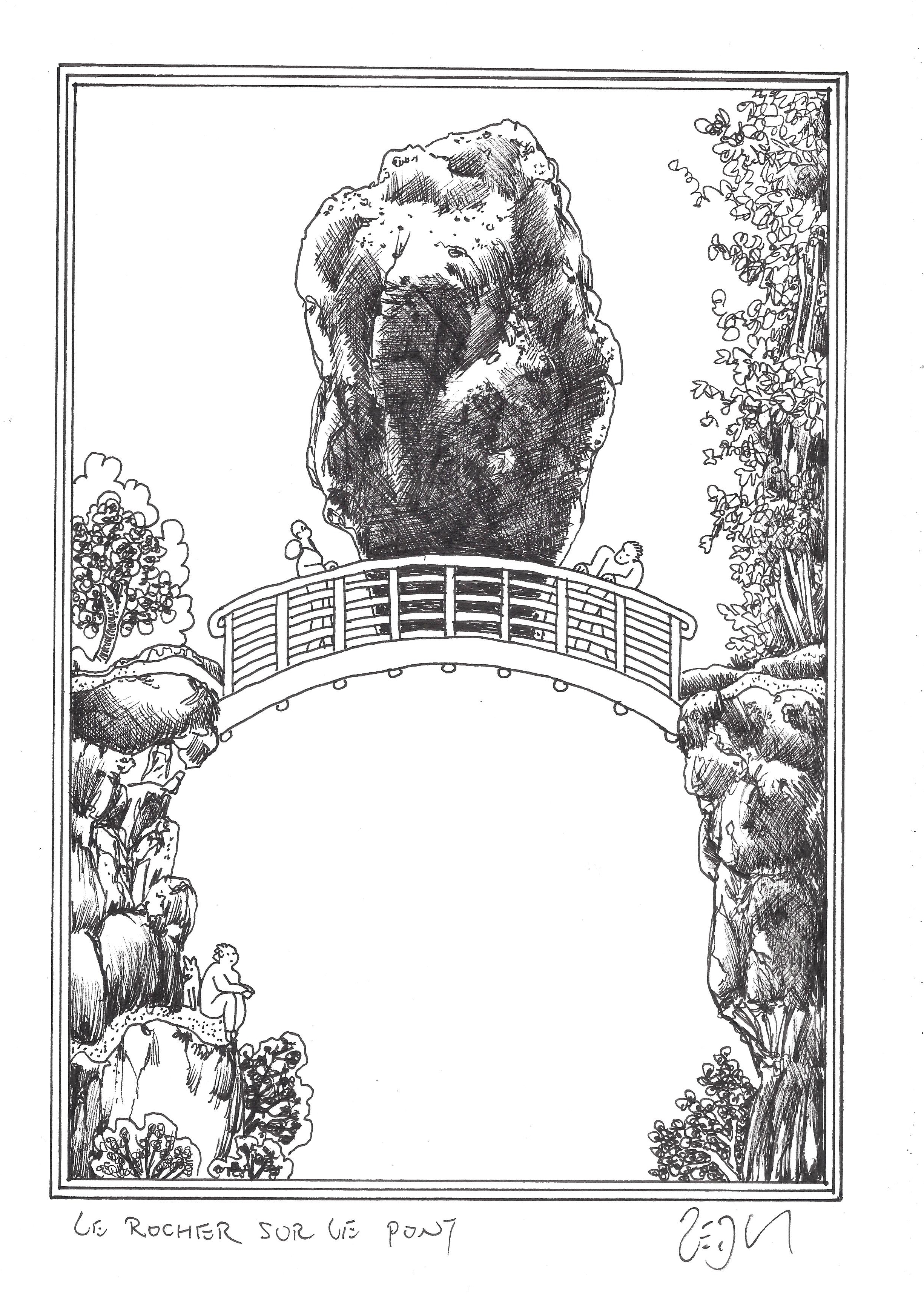 « The rock on the bridge – Le rocher sur le pont »