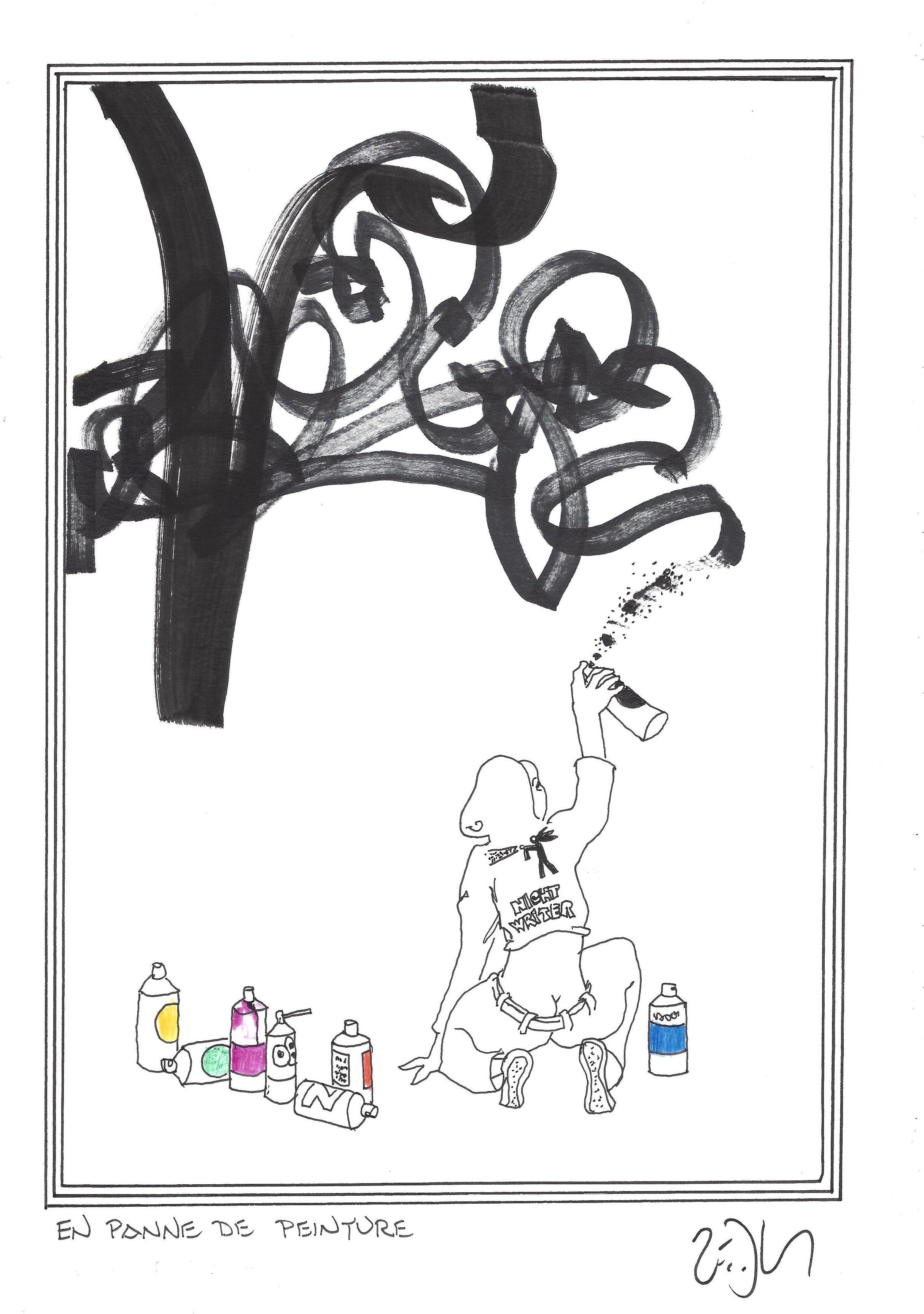 « Out of paint – En panne de peinture »