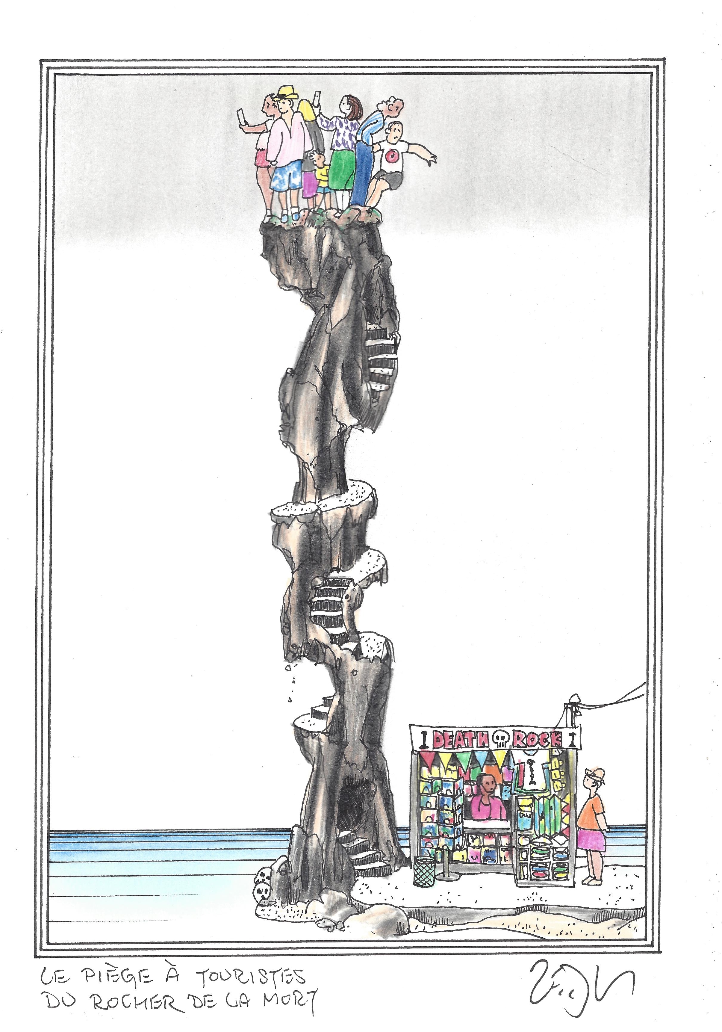 « Death Rock tourist trap – Le piège à touristes du Rocher de la Mort »