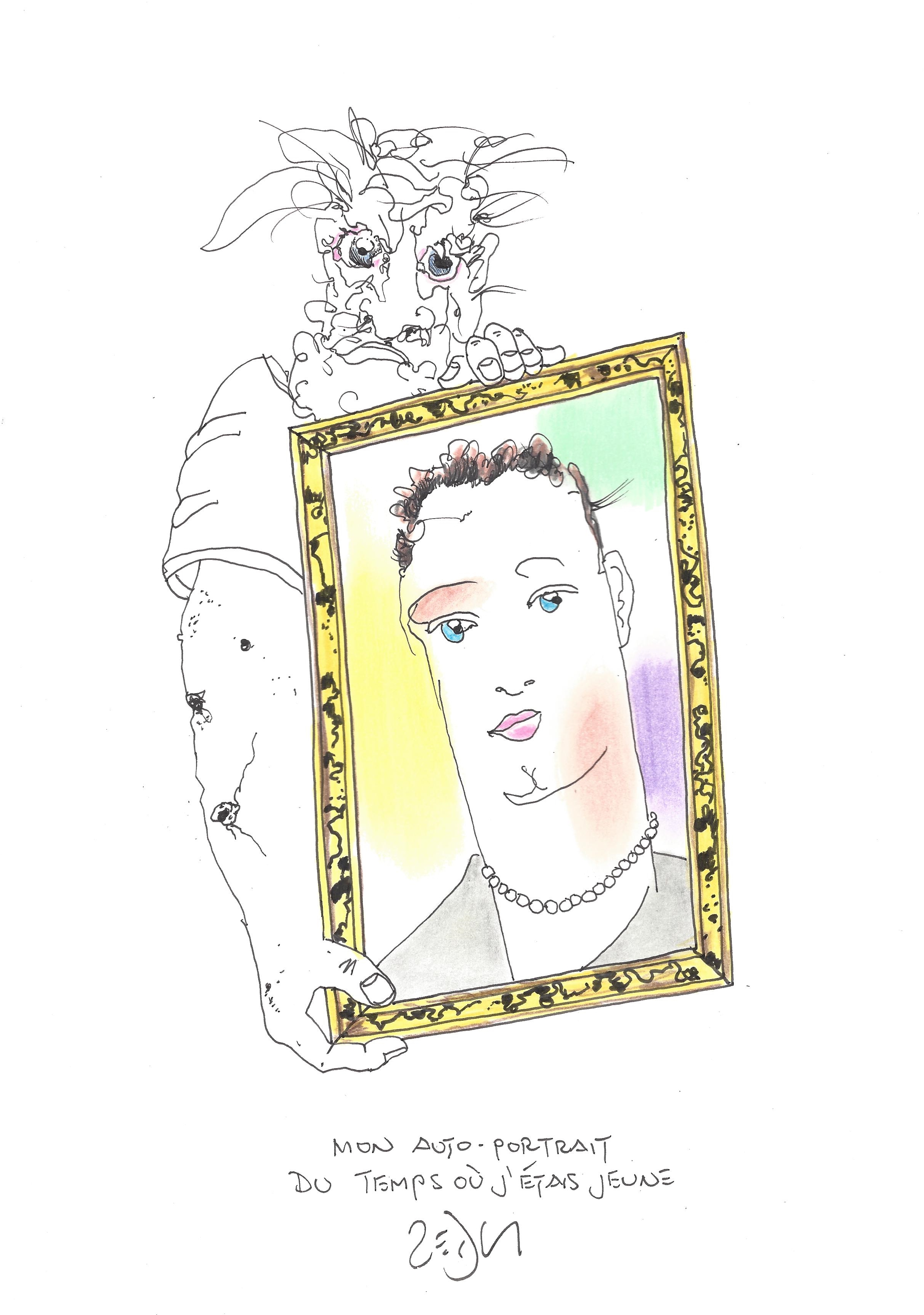 « Self portrait as a young man – Mon autoportrait du temps où j’étais jeune »
