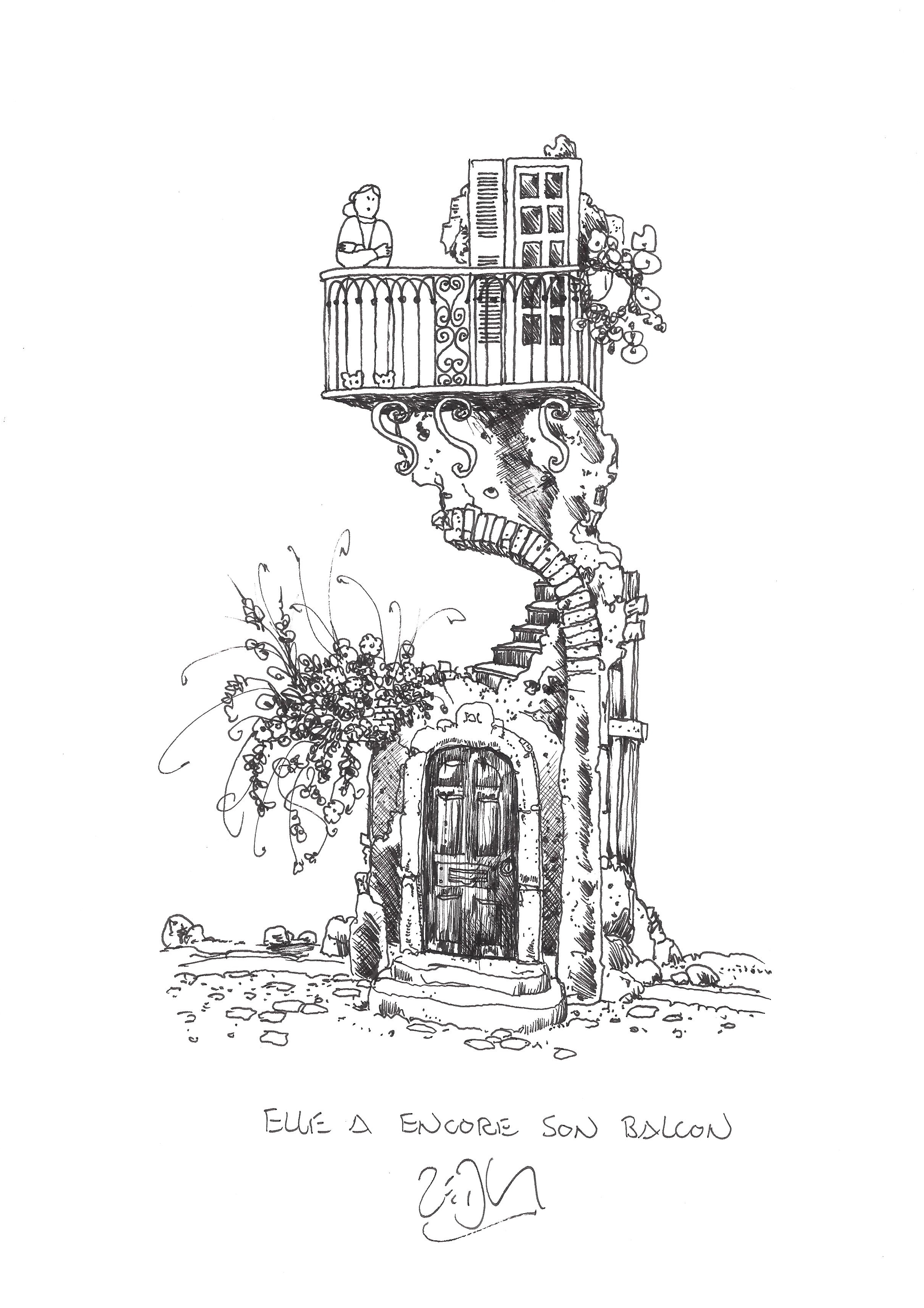 « She still has her balcony – Elle a encore son balcon »