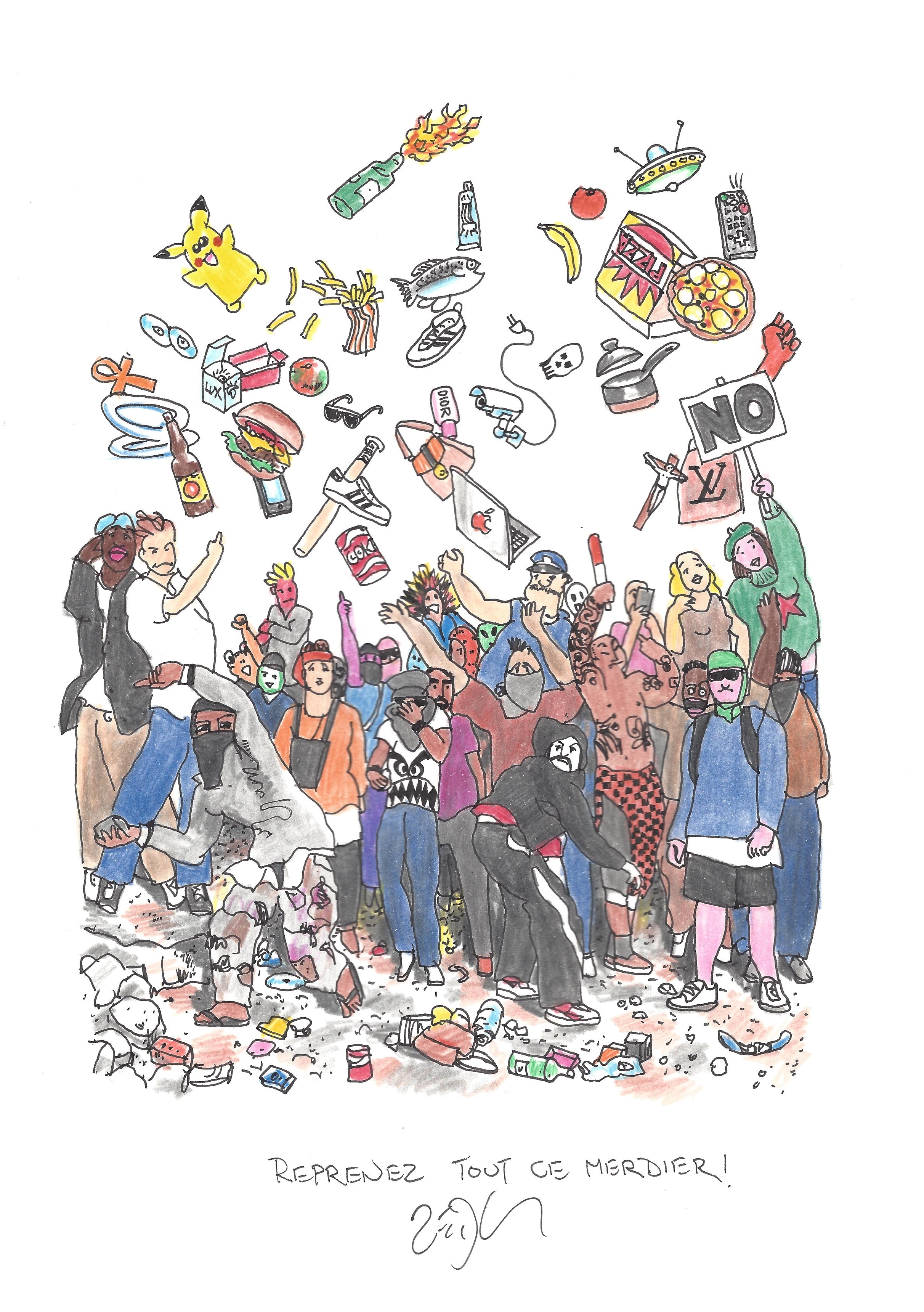 « Take all this shit back ! – Reprenez tout ce merdier ! »