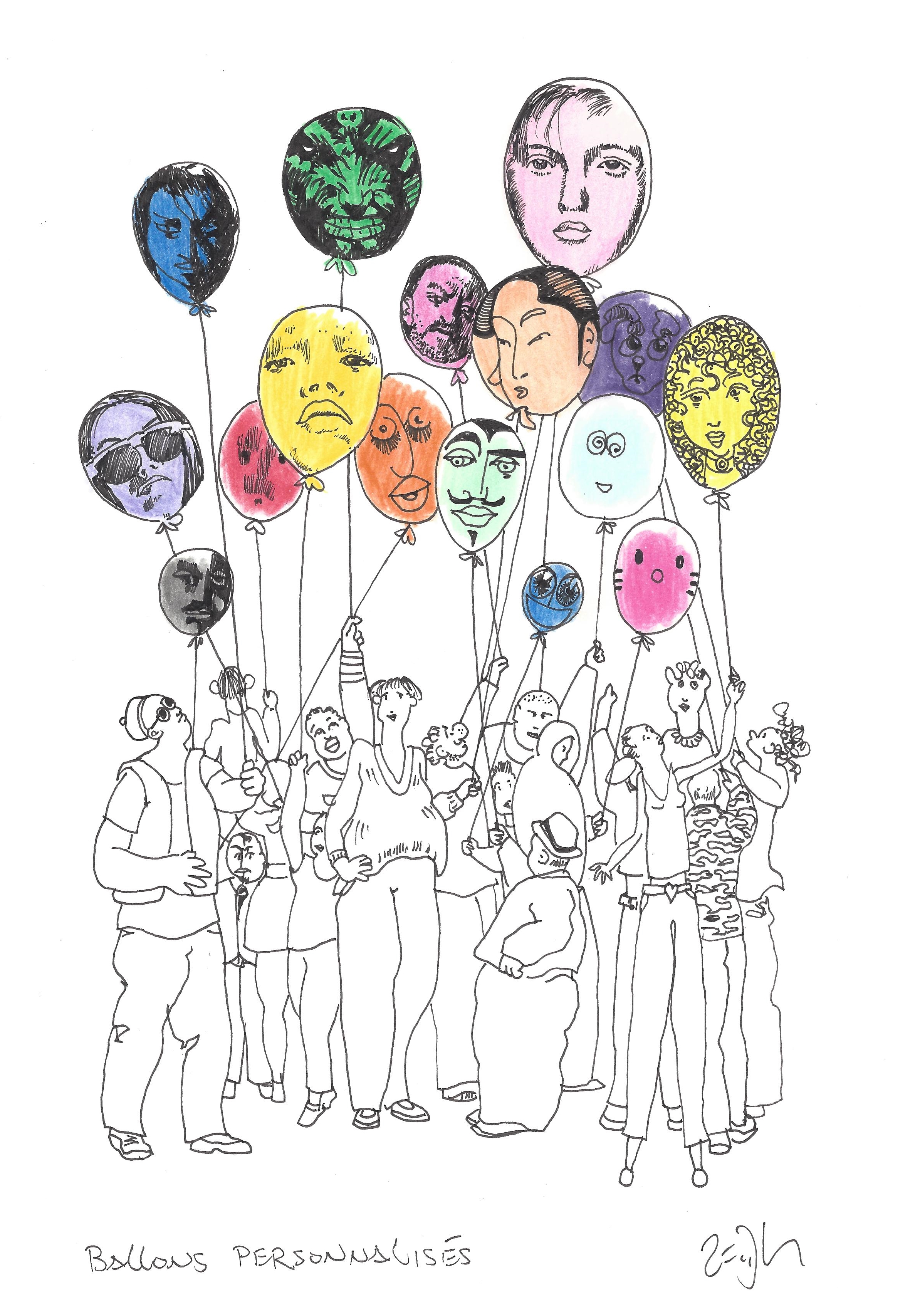 « Personalised balloons – Ballons personnalisés »