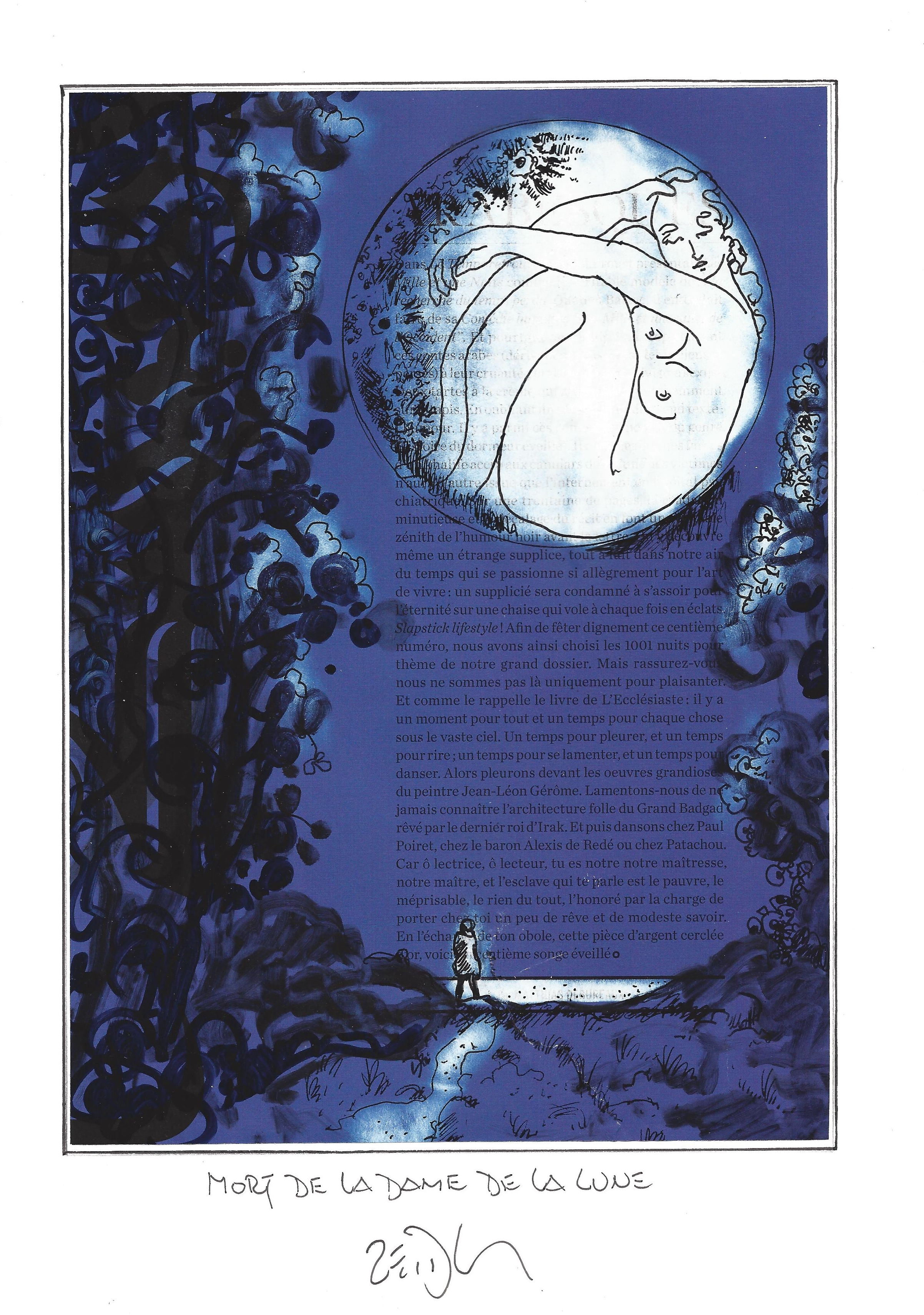 « Death of the lady in the moon – Mort de la dame de la lune »